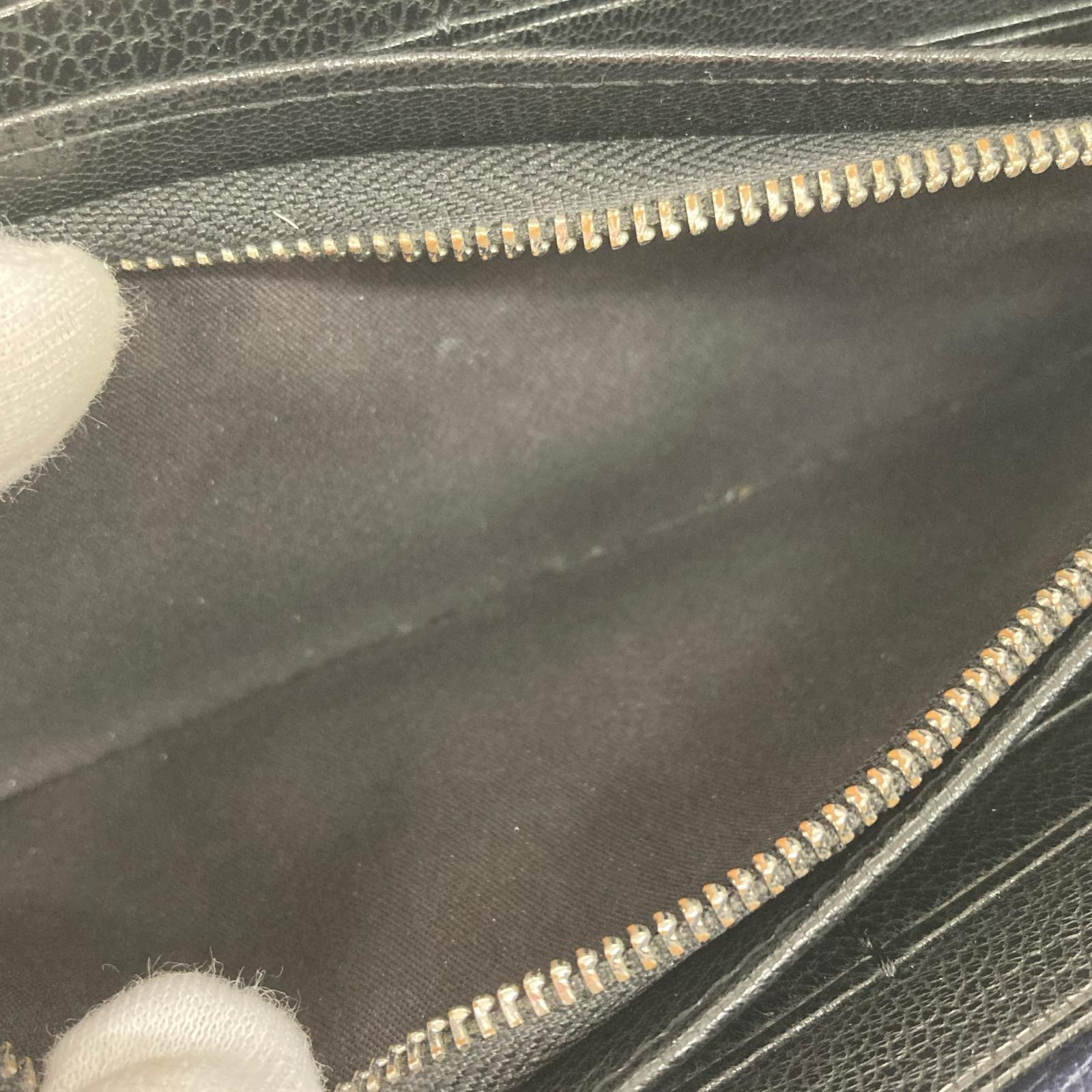 長財布 レザーロングウォレット 黒 ブラック