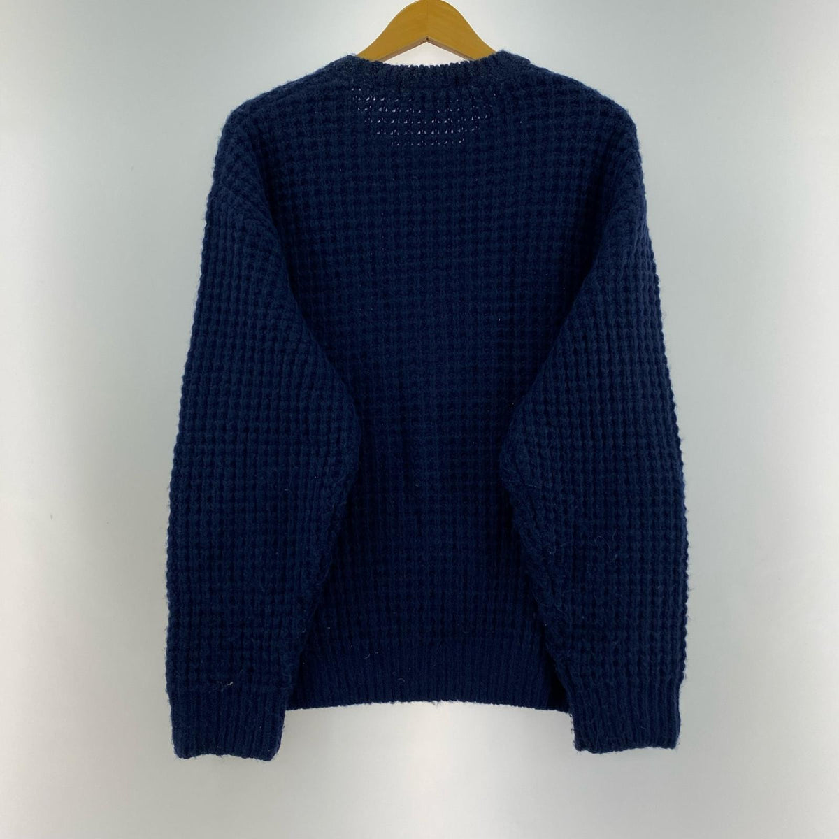 ニット SMALL BOX LOGO WAFFLE SWEATER NVY L L ネイビー
