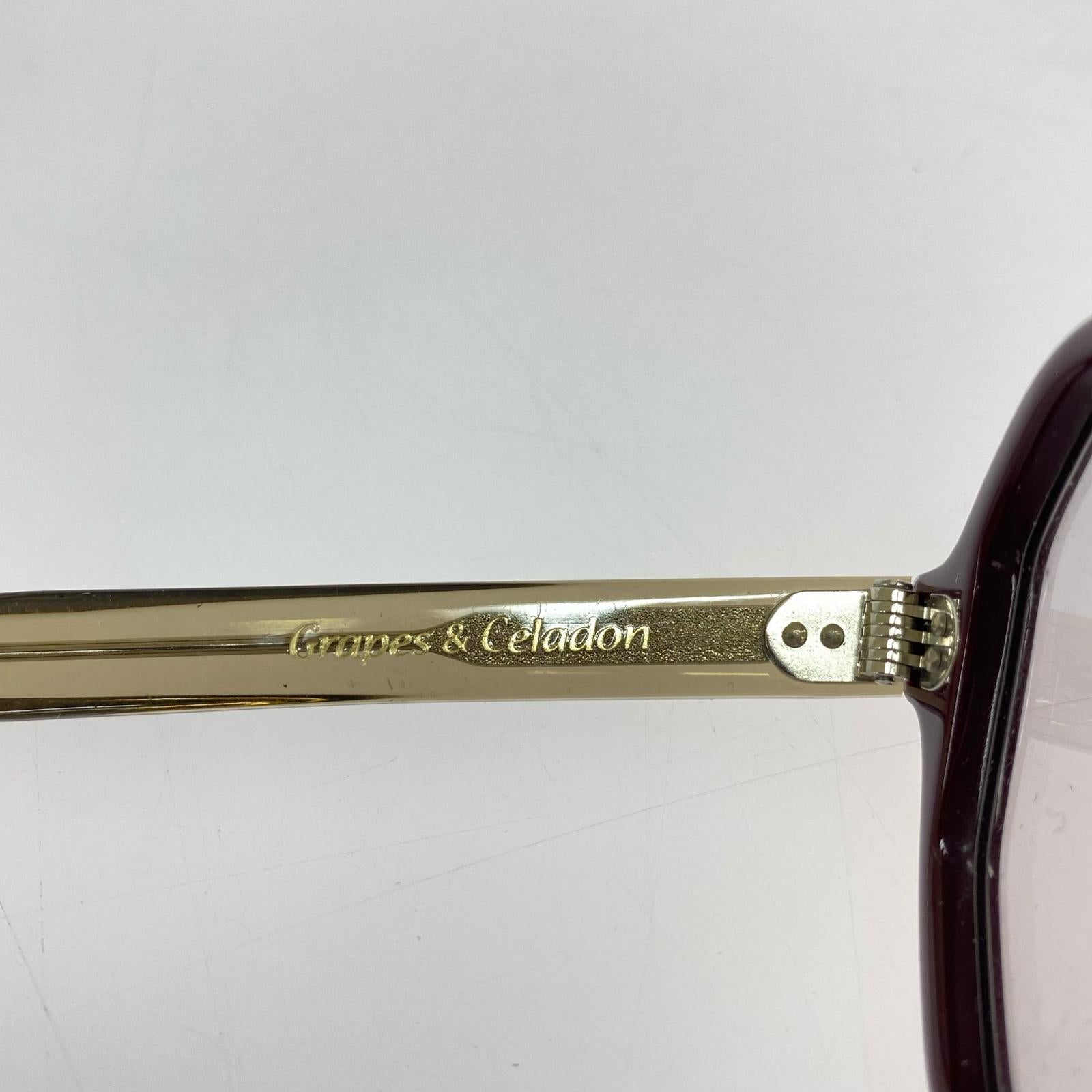 その他アクセサリー grapes&celadon GC 003 オクタゴンフレーム 2トーンサングラス ボルドー×クリアベージュ レッド