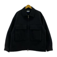 ジャケット MAISON SPECIAL ウールツイルジップアップブルゾン 黒 M ブラック
