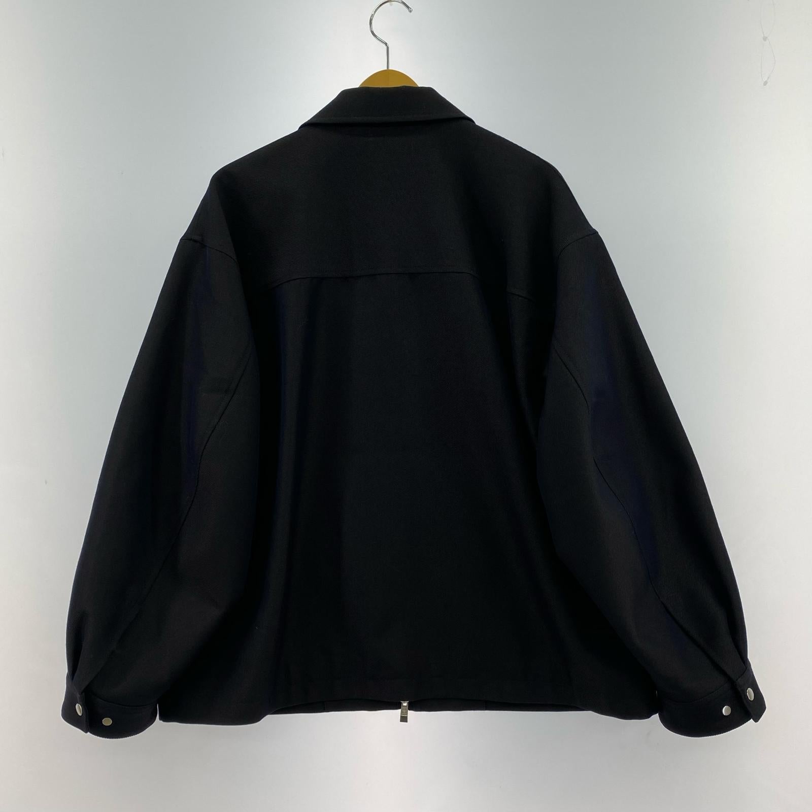 ジャケット MAISON SPECIAL ウールツイルジップアップブルゾン 黒 M ブラック