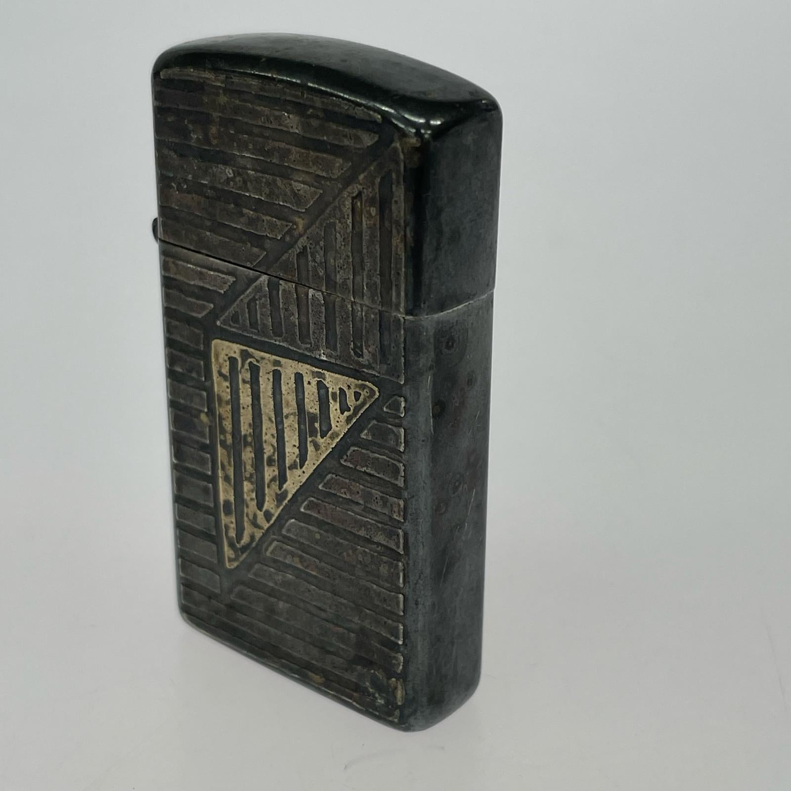 ライター ZIPPO 84年製 幾何学 スリム