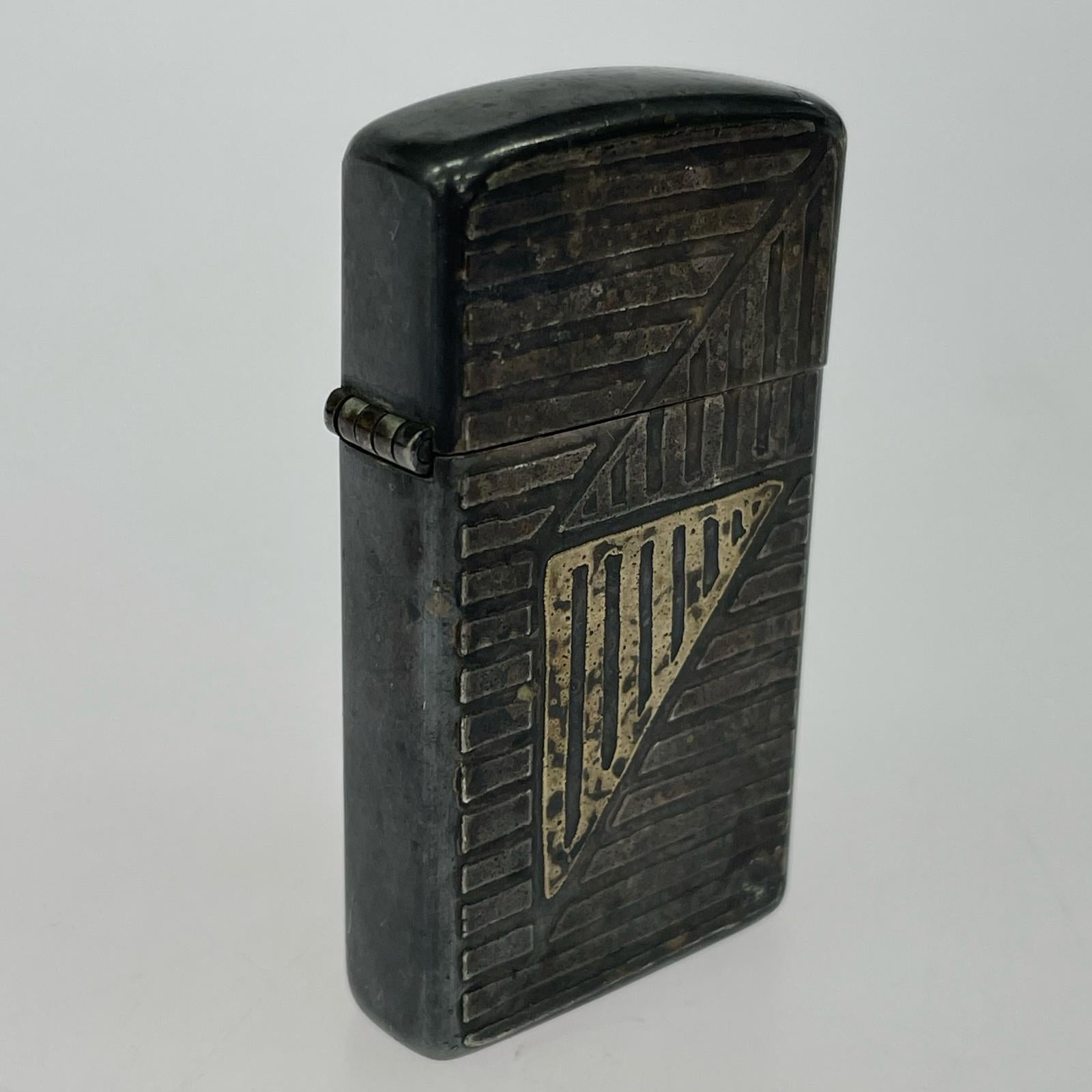 ライター ZIPPO 84年製 幾何学 スリム