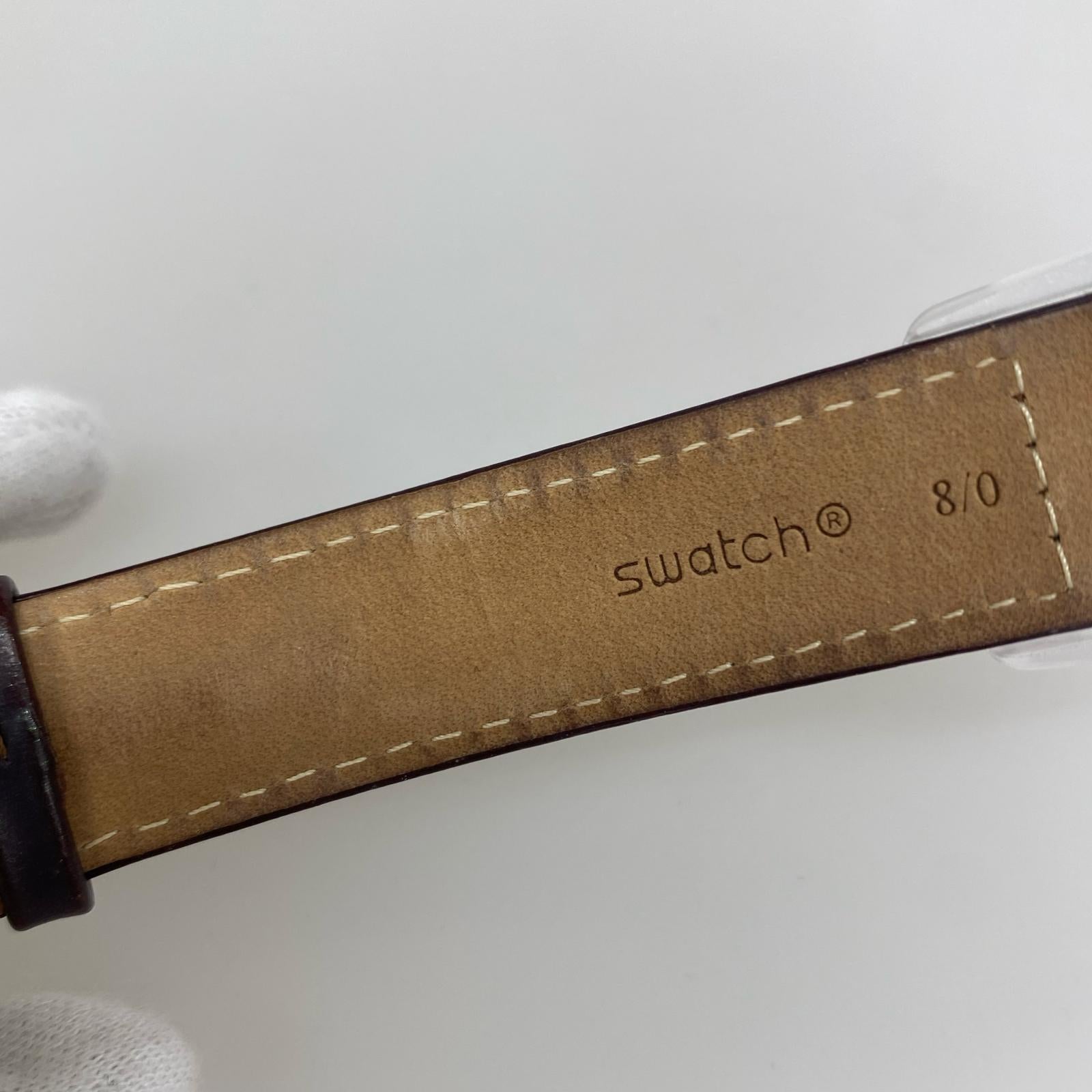 腕時計 Swatch メンズ時計 自動巻 スケルトン ブラウン