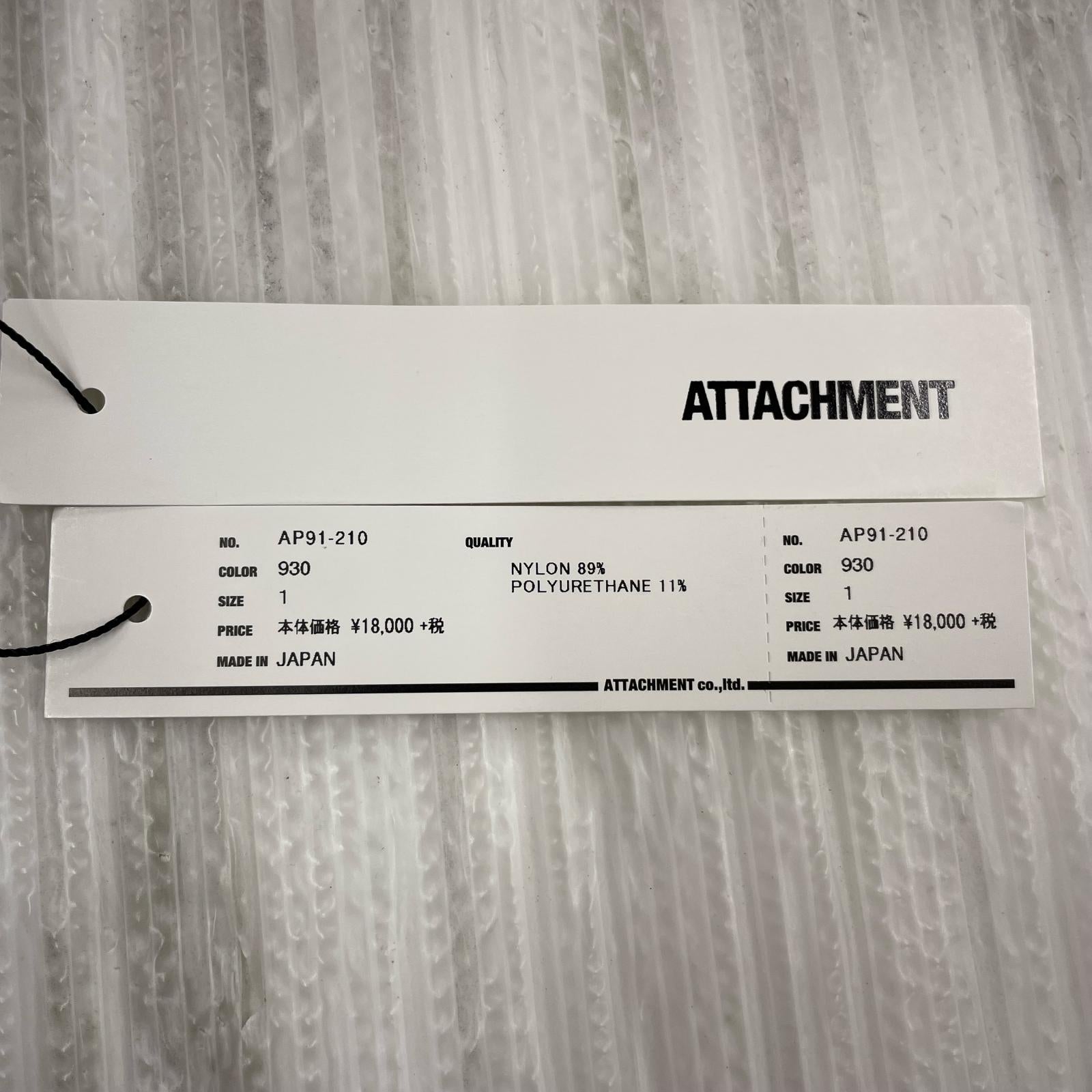 パンツ ATTACHMENT ジョガーパンツ size1 BLK 1 ブラック