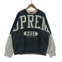 スウェット 20AW Supreme Over print crew neck sweat shirt M グレー