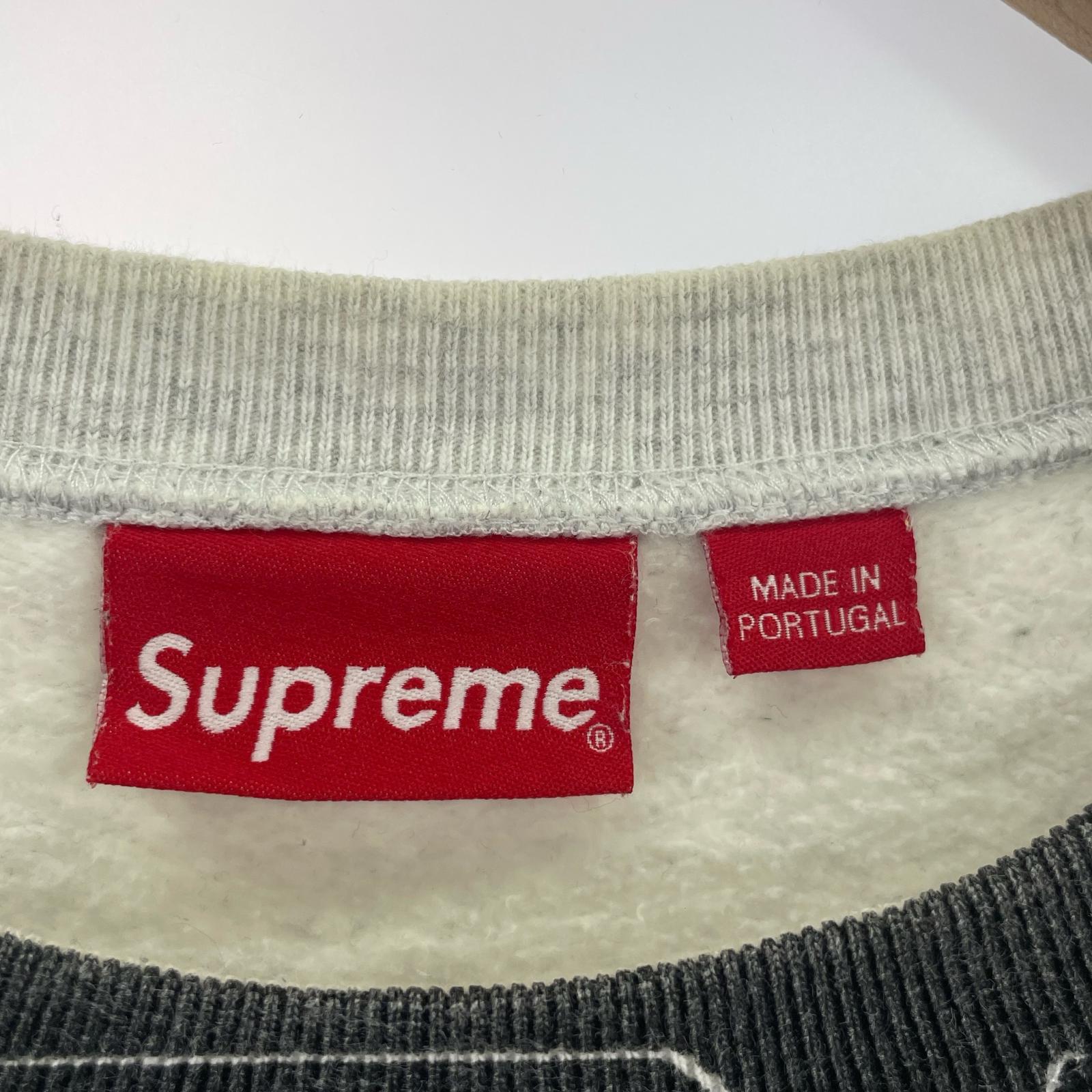 スウェット 20AW Supreme Over print crew neck sweat shirt M グレー