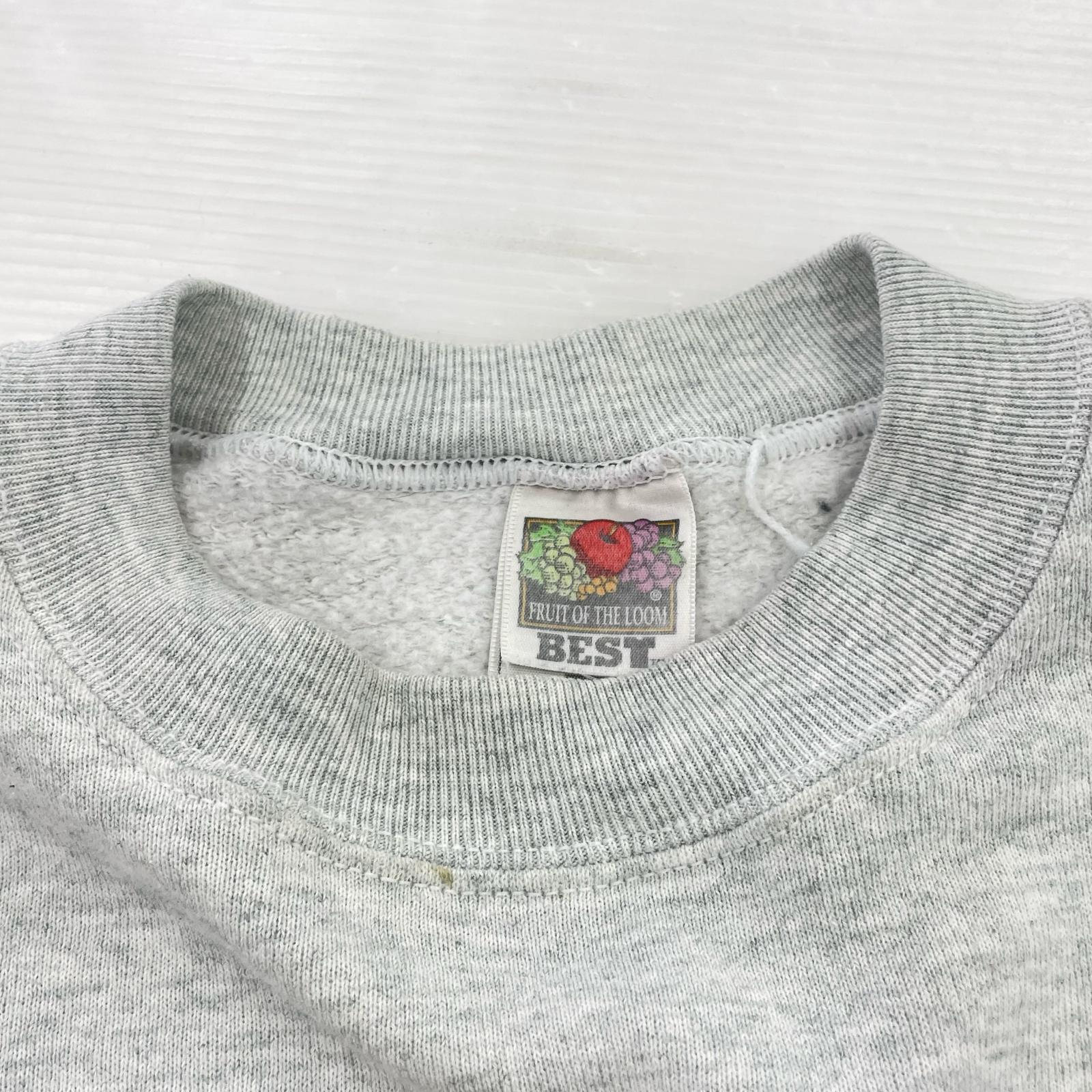 スウェット fruit of the loom 90s ビックプリント グレー グレー
