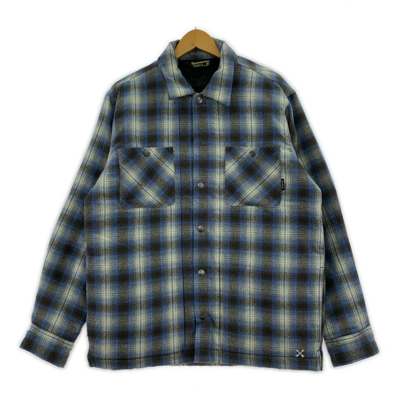 ジャケット オンブレ キルティングシャツジャケット M L ブラウン