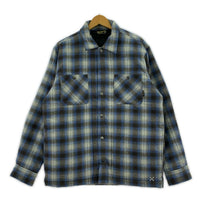 ジャケット オンブレ キルティングシャツジャケット M L ブラウン