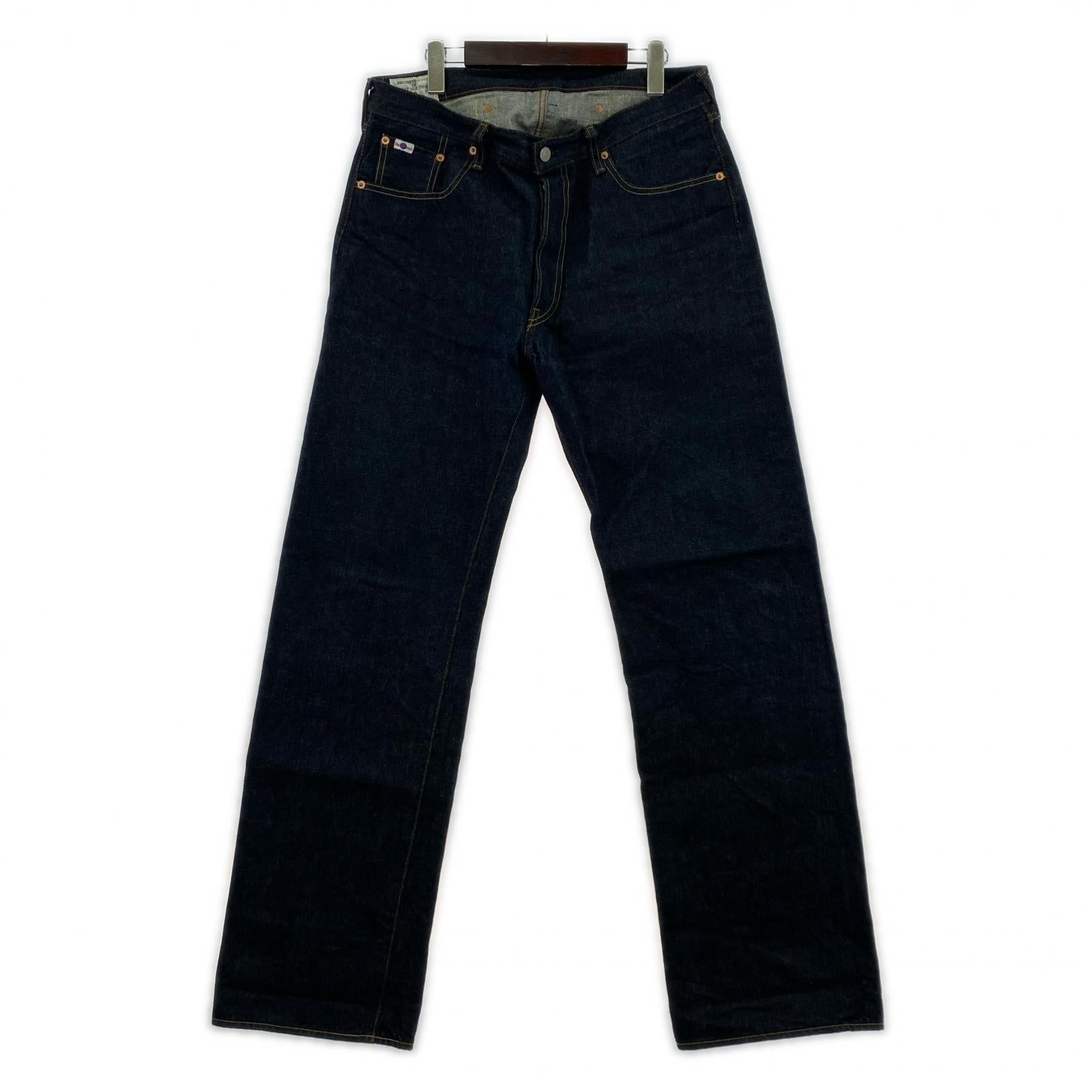 デニムパンツ STUDIO D’ARTISAN ルーズストレート デニム シンチバック 34 ネイビー