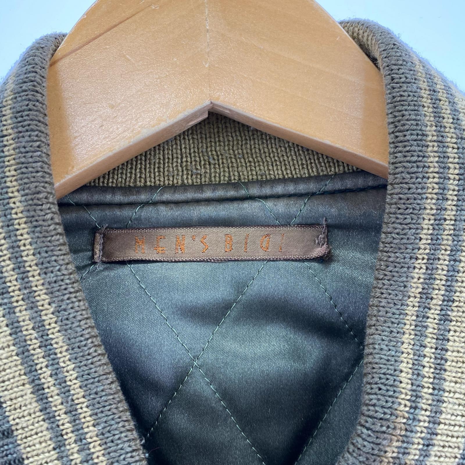 ジャケット 80s/MEN’S BIGI/スタジャン/袖レザー切替 3 グリーン