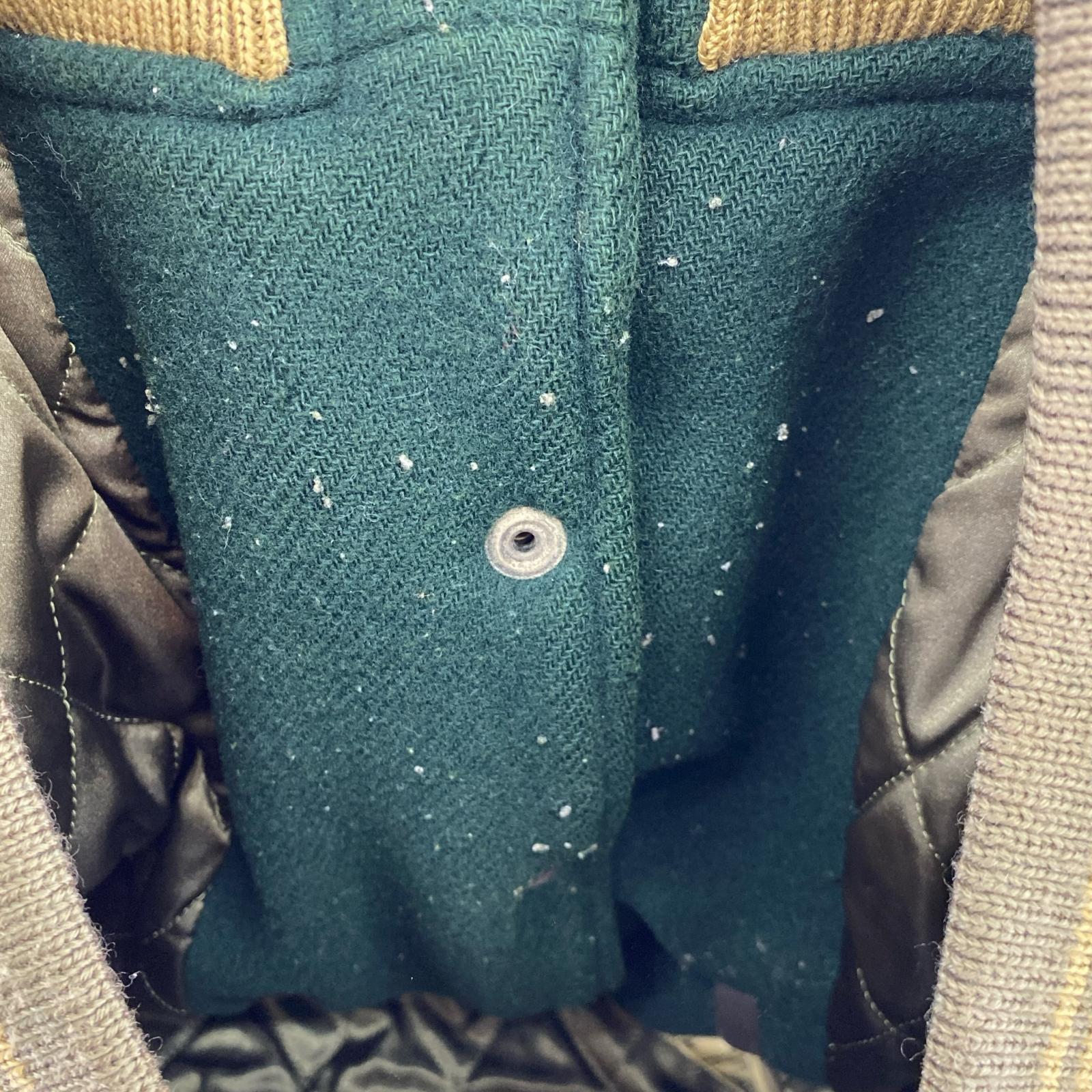 ジャケット 80s/MEN’S BIGI/スタジャン/袖レザー切替 3 グリーン