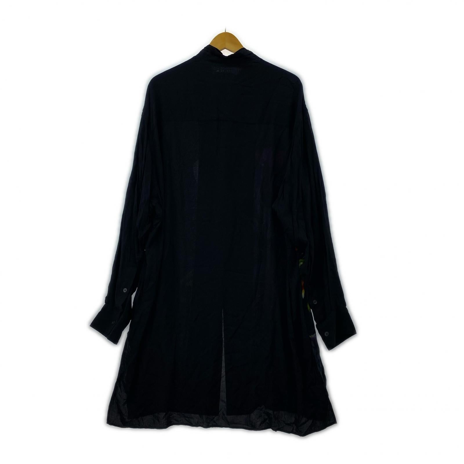 ジャケット 19ss 女と花 レーヨンシャツ 3 ブラック