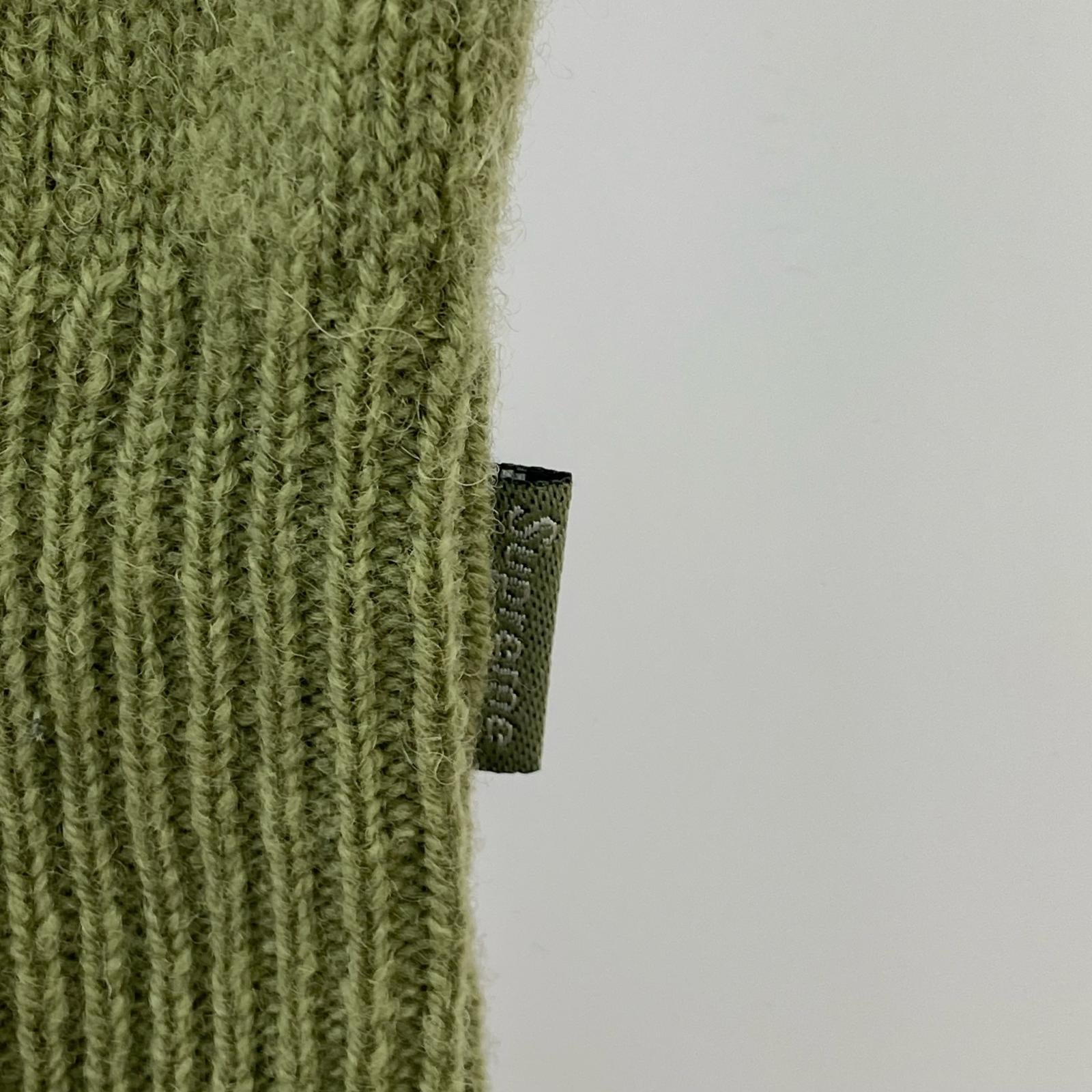 ニット stone washed sweater M グリーン