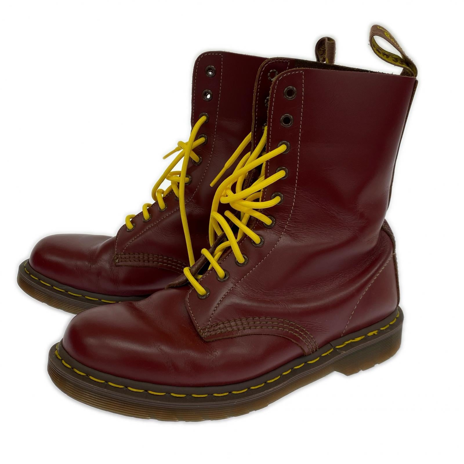 ブーツ Dr.Martens 英国製 10ホール ブーツ 赤 (UK9) レッド