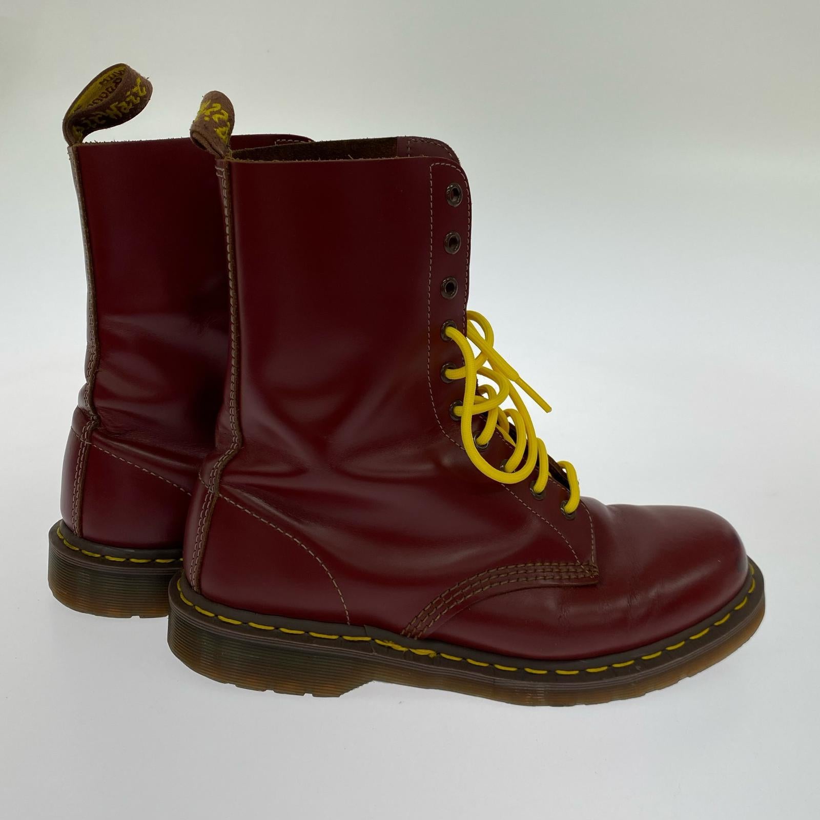 ブーツ Dr.Martens 英国製 10ホール ブーツ 赤 (UK9) レッド