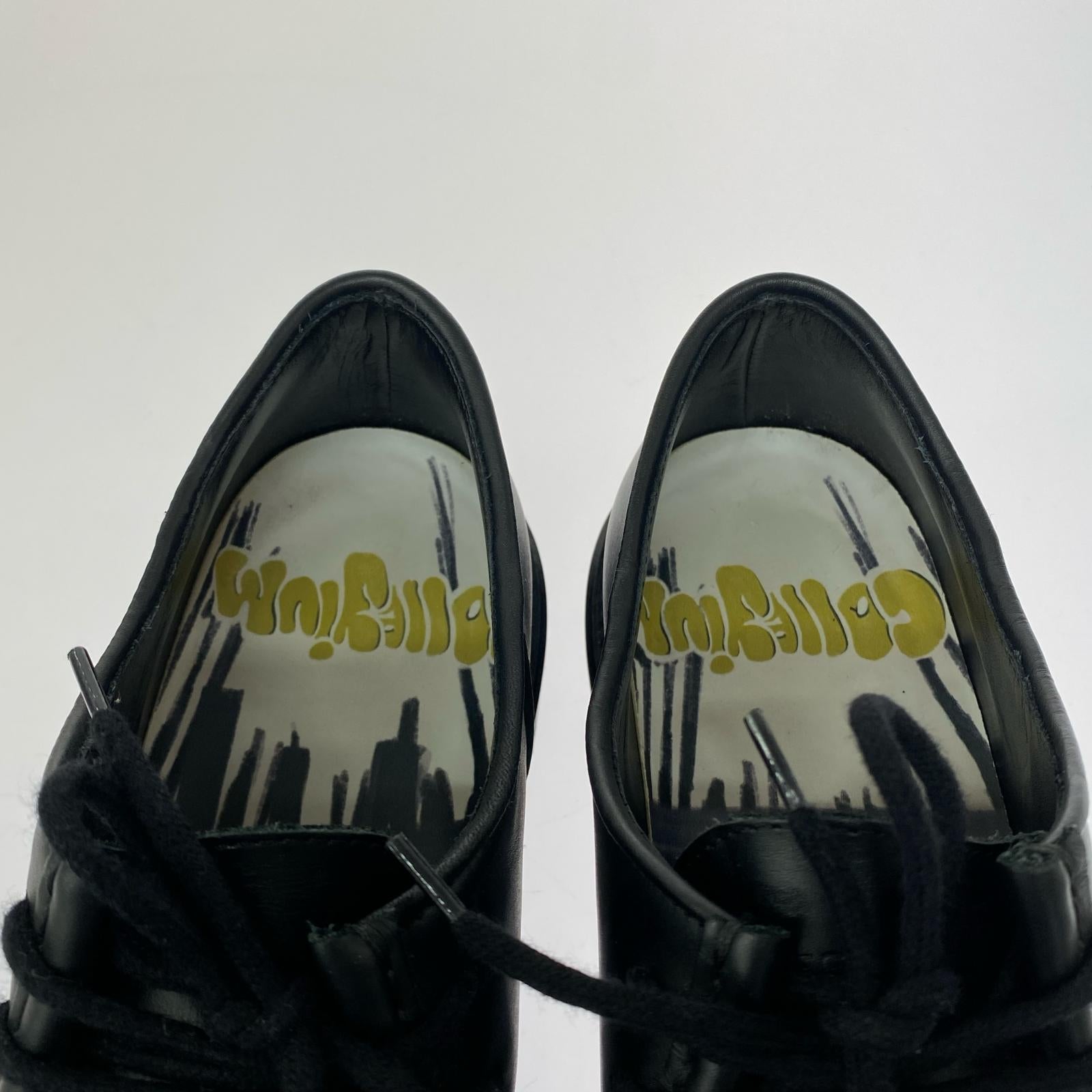 ブーツ COLLEGIUM PMD002 Moc-Toe Derby Shoe 黒 40 40 ブラック