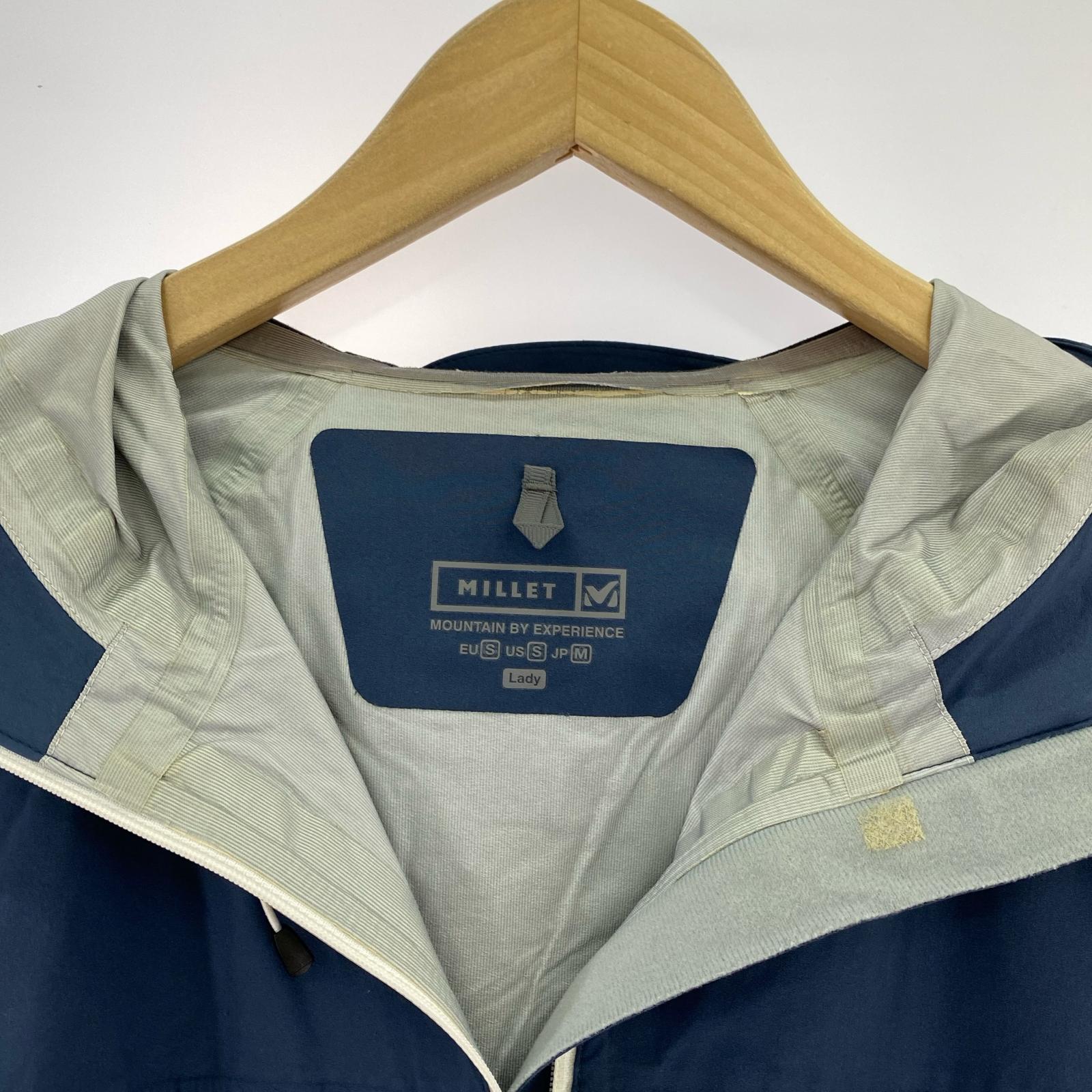 マウンテンパーカー MILLET ダブルセブンレインジャケット (L) 紺 M