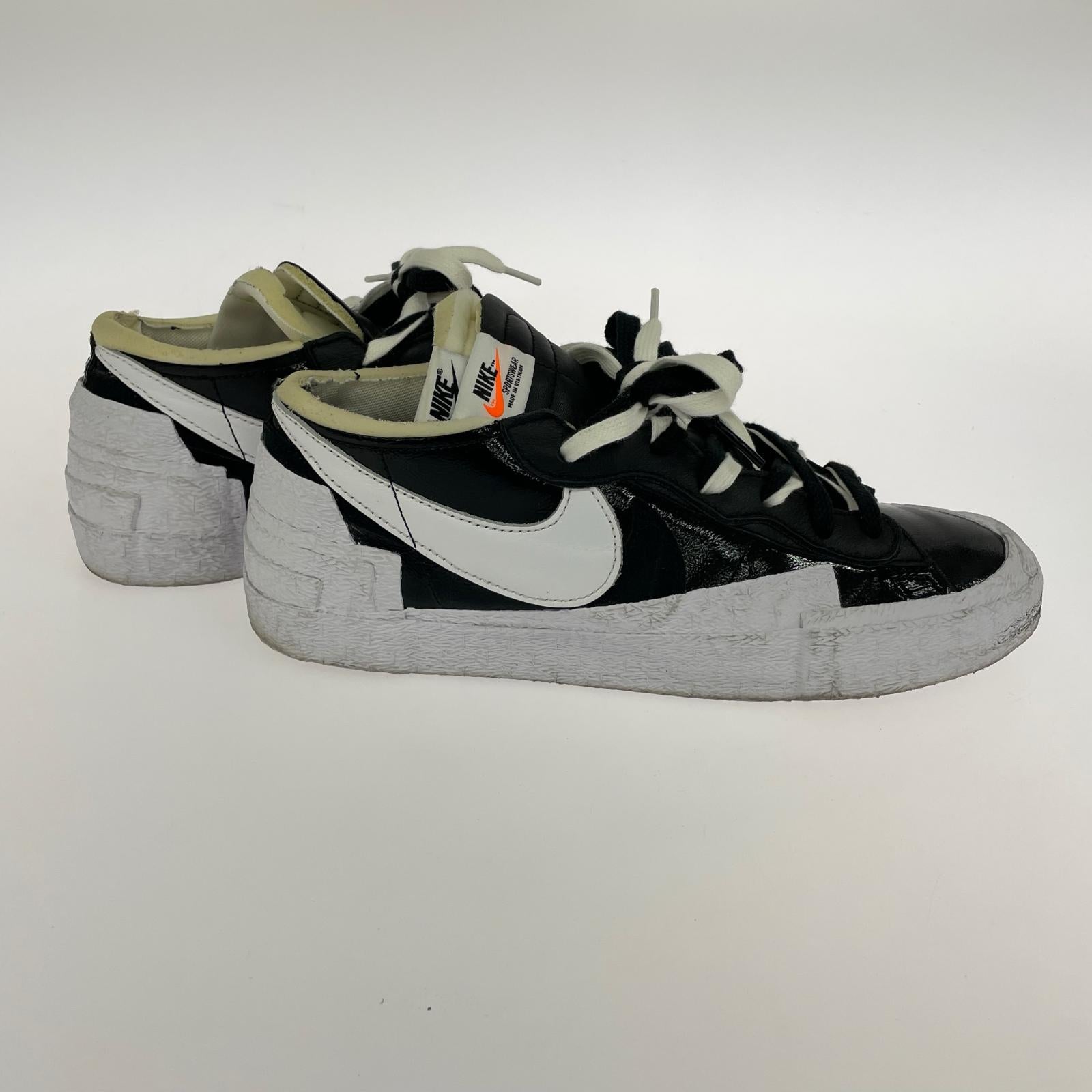 スニーカー BLAZER LOW SACAI BLACK US10 ブラック