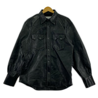 長袖シャツ MASSES HORSE LEATHER SHIRT VINTAGE M ブラック