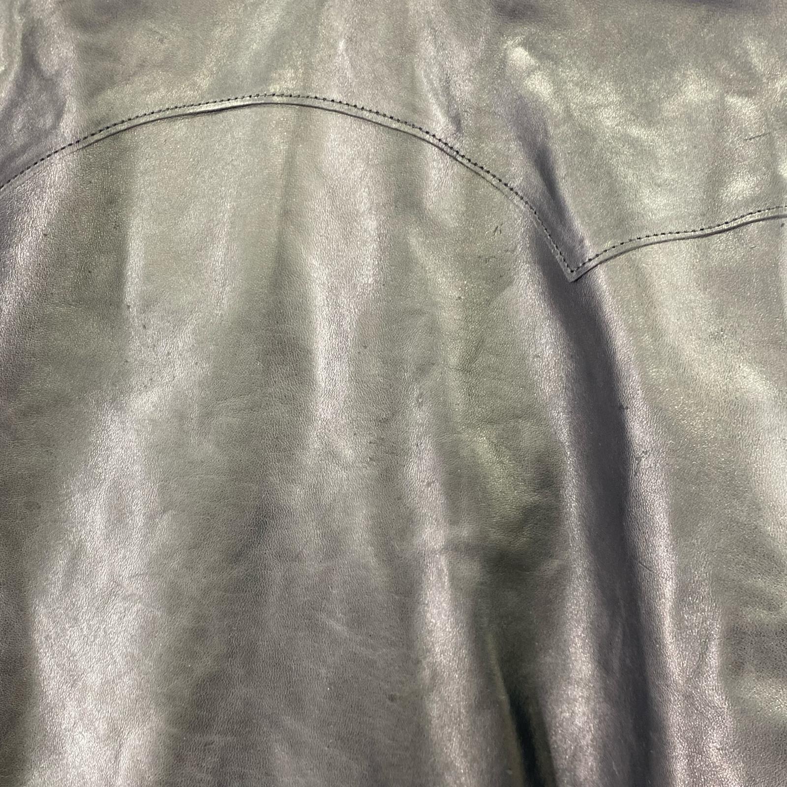 長袖シャツ MASSES HORSE LEATHER SHIRT VINTAGE M ブラック