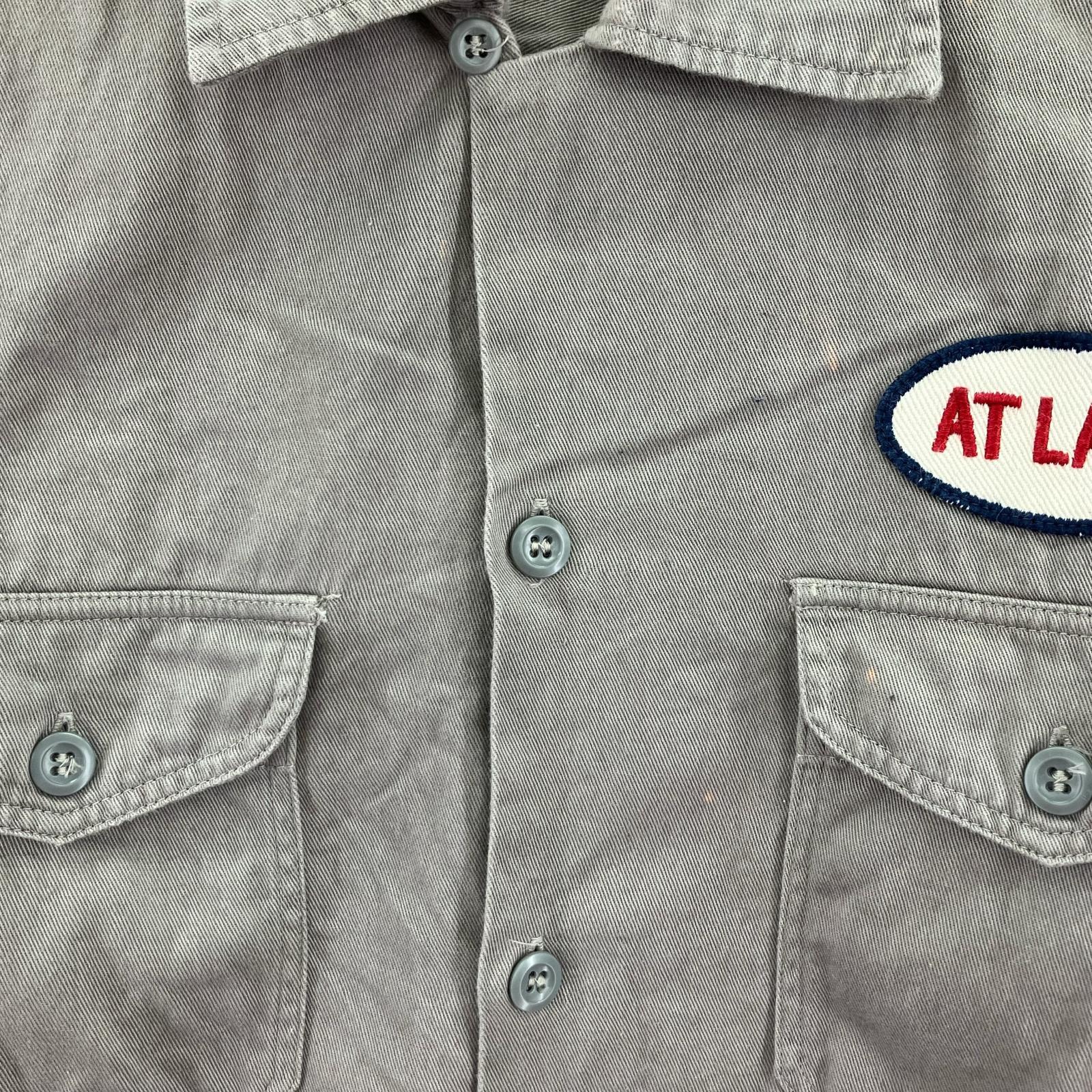 長袖シャツ ATLAST COTTON WORK SHIRT 319L 14 1/2 グレー