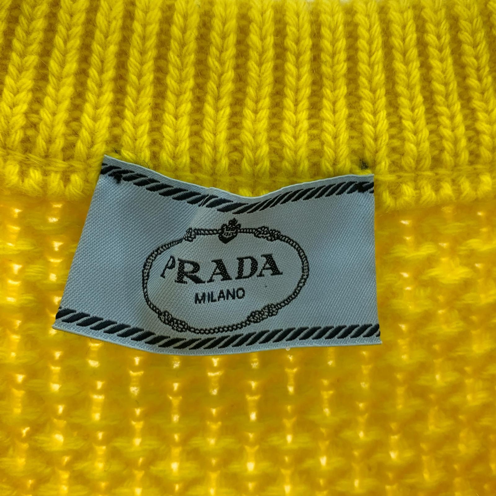 PRADA P24T0A イエロー サイズ42 カシミヤ 42