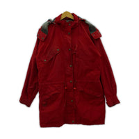 マウンテンパーカー 黒タグレッド M M レッド