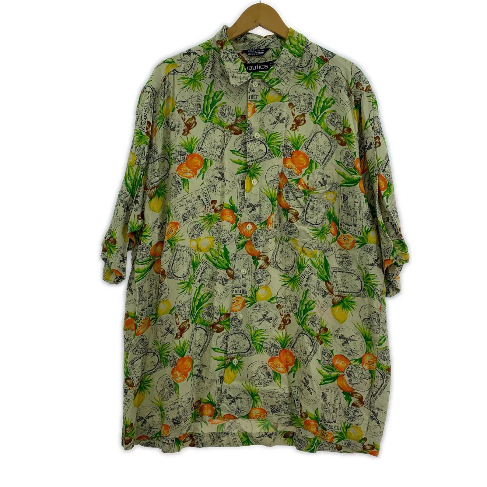 半袖シャツ 90s ボタニカル アロハ (L) L