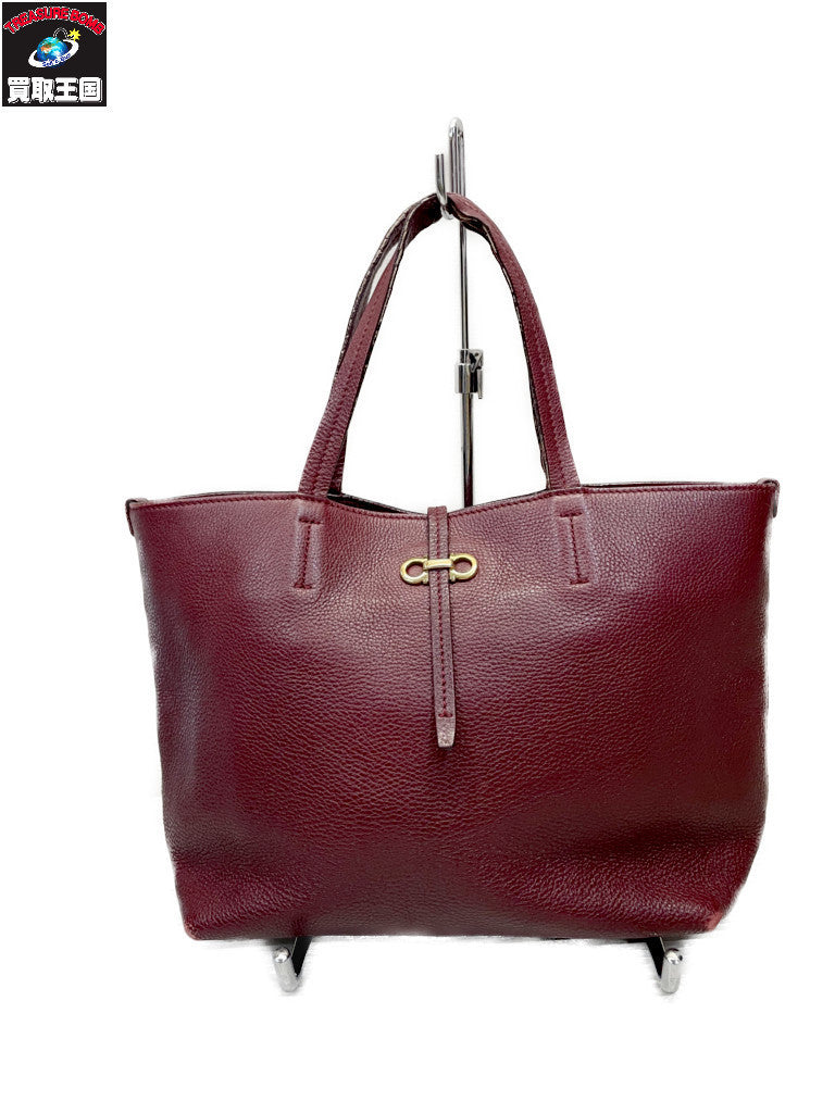 S.Ferragamo ガンチーニ レザーハンドバッグ レッド