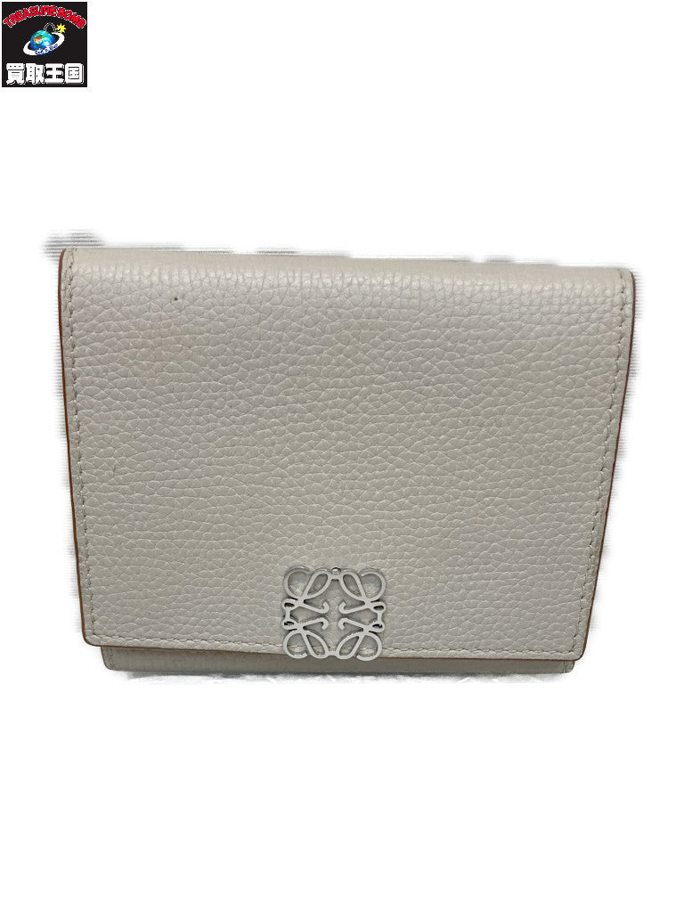 LOEWE アナグラム トライフォールドウォレット ベージュ