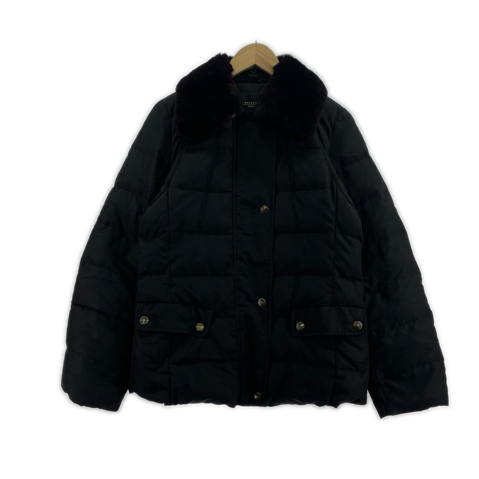 ダウンジャケット Weekend Max Mara ファー付 ダウンジャケット 黒 ブラック