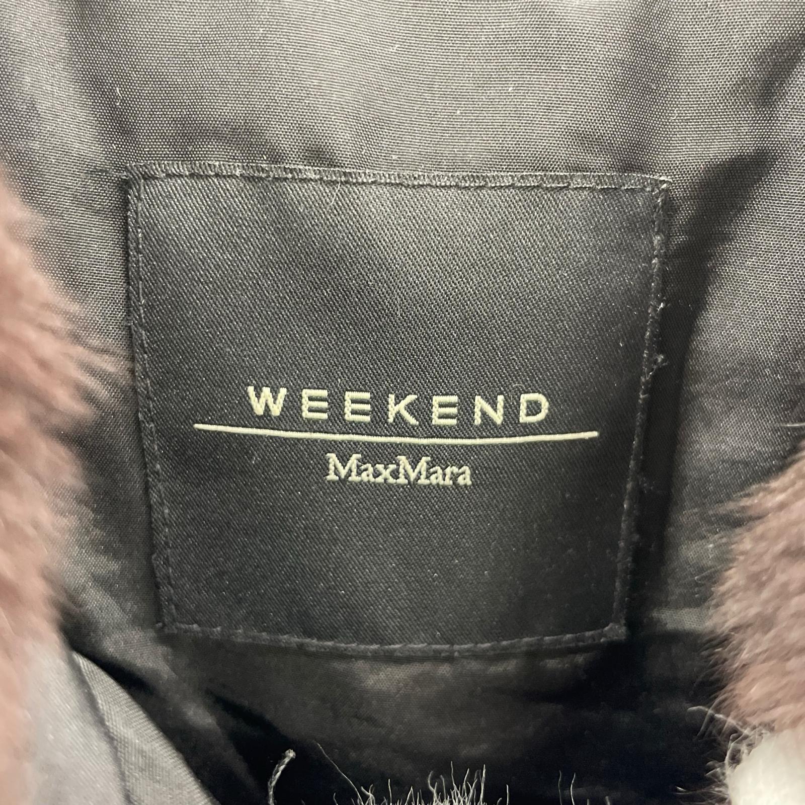 ダウンジャケット Weekend Max Mara ファー付 ダウンジャケット 黒 ブラック