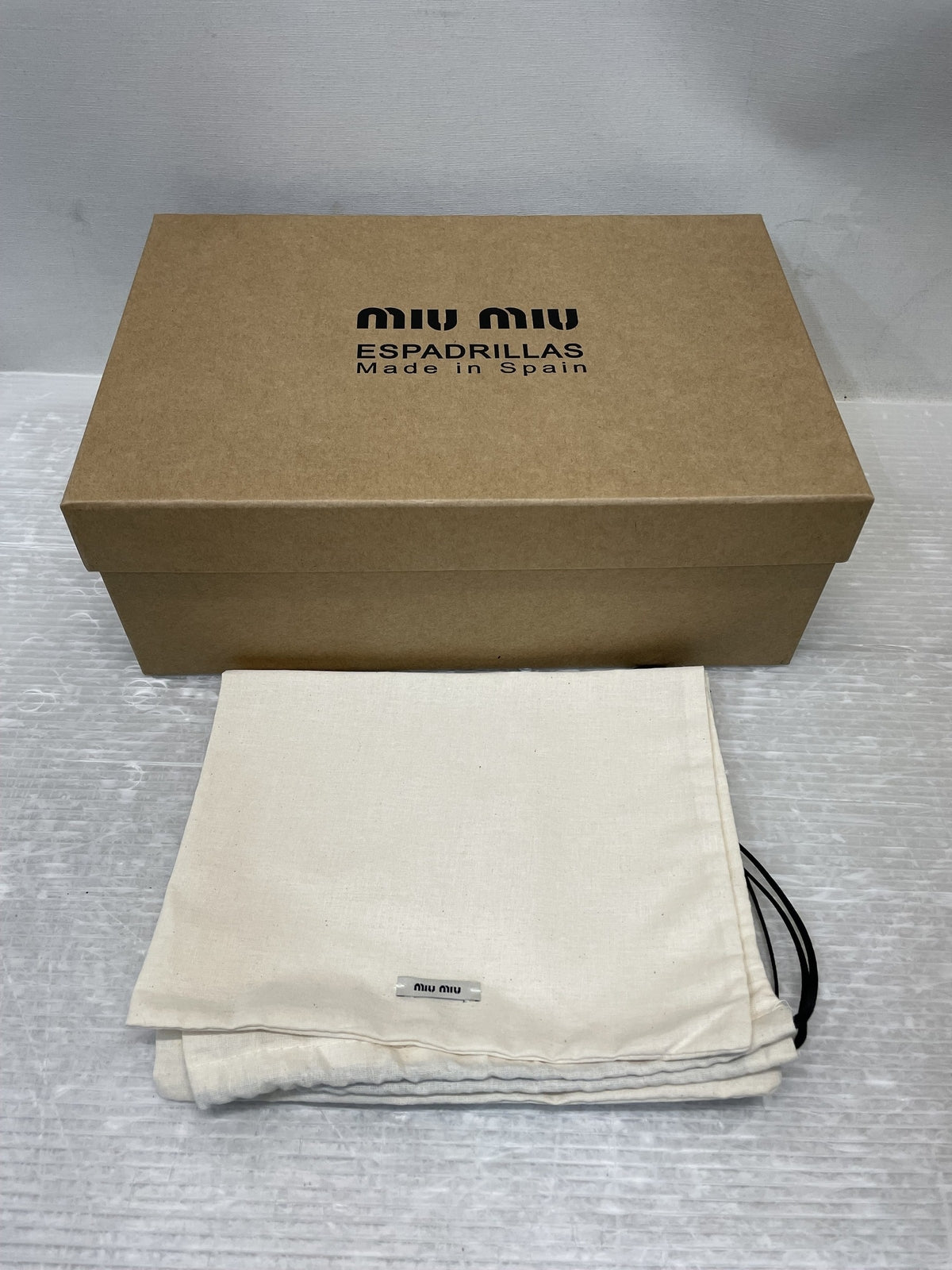 miumiu ヒールビジュー デニムリボンパンプス 36