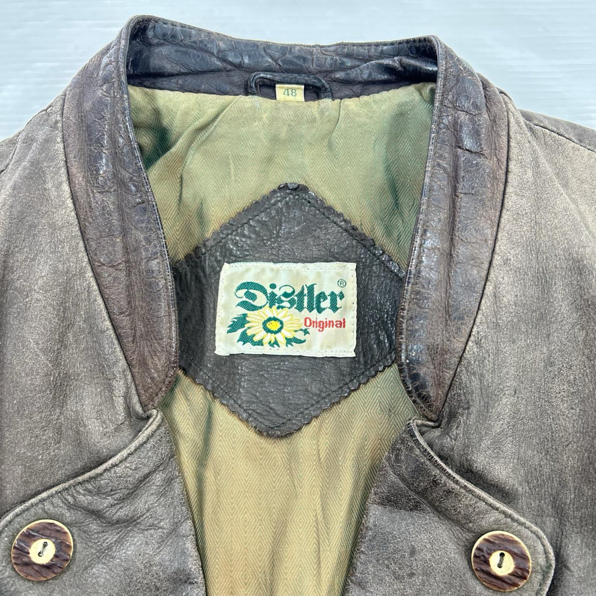 長袖シャツ 80s DISTLER チロリアンベスト 48 48 ブラウン