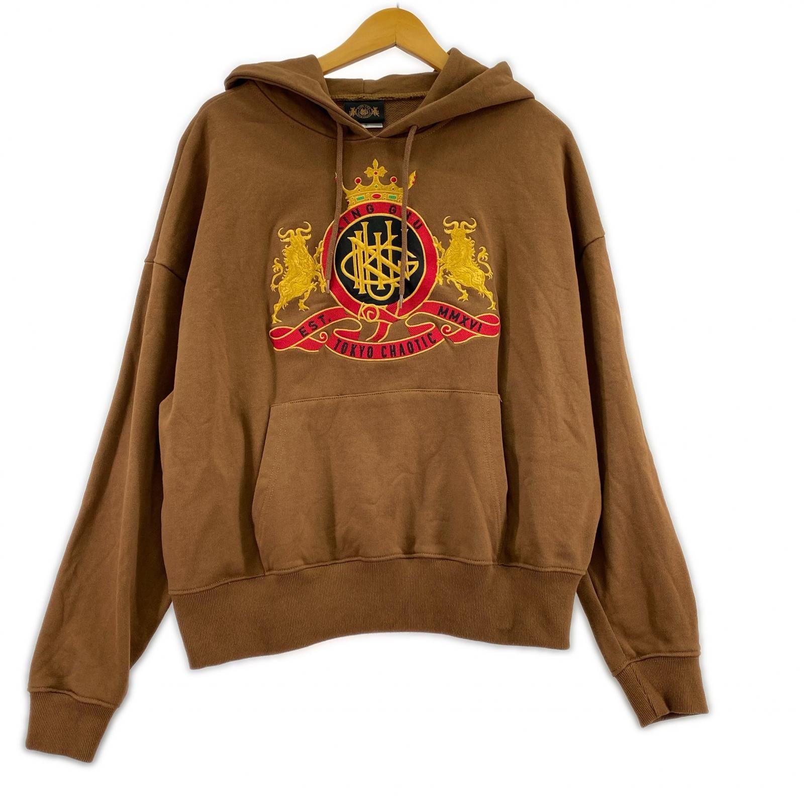 パーカー KING GNU 2021 刺繍 HOODIE SIZE:S S ブラウン