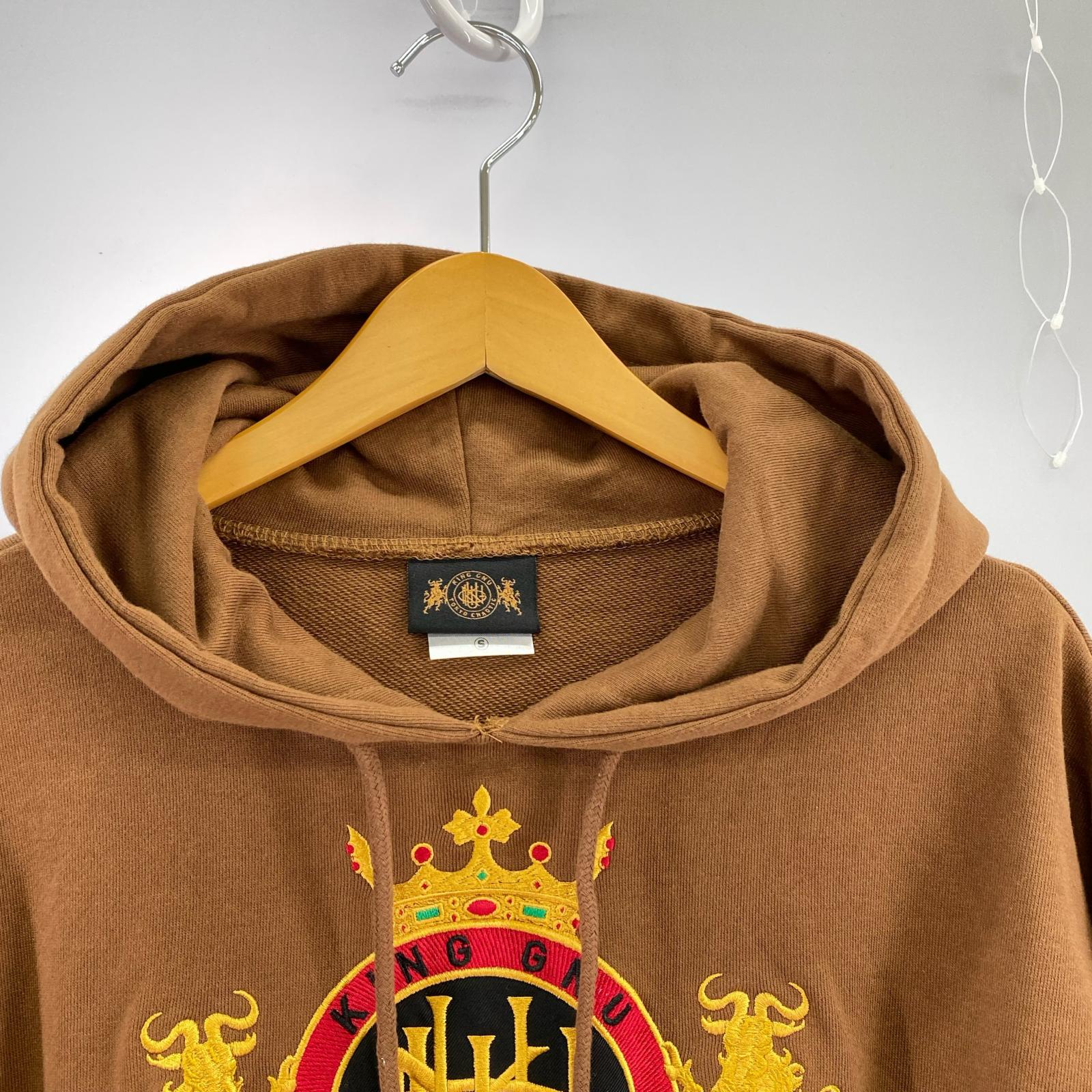 パーカー KING GNU 2021 刺繍 HOODIE SIZE:S S ブラウン