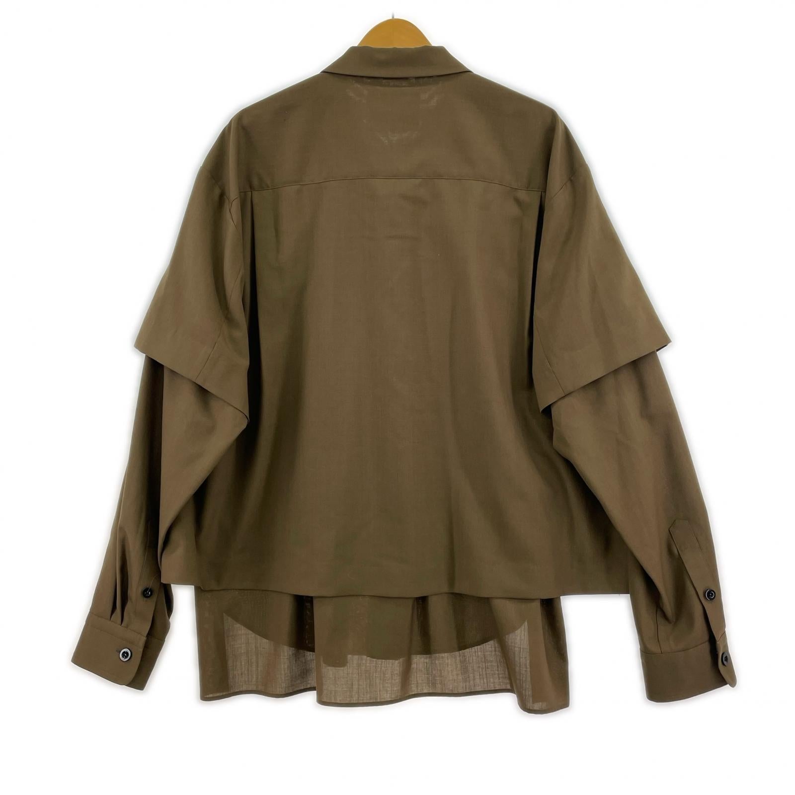 半袖シャツ 22AW Suiting Layered Shirt 2807 SIZE:3 茶 3 ブラウン