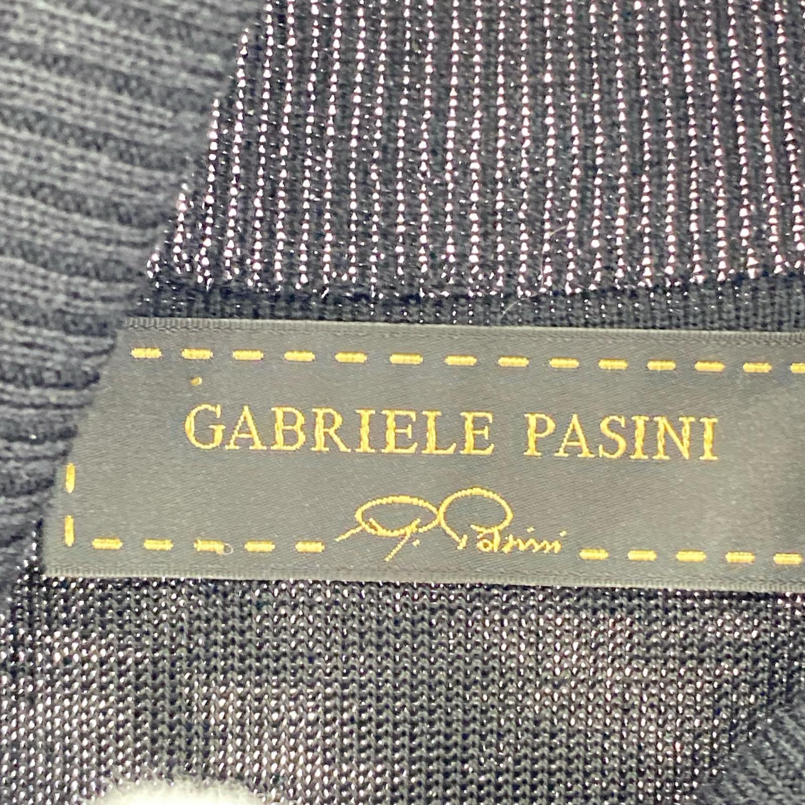 ニット GABRIELE PASINI ハイネック ウール/レーヨン ダブルフェイス S ブラック