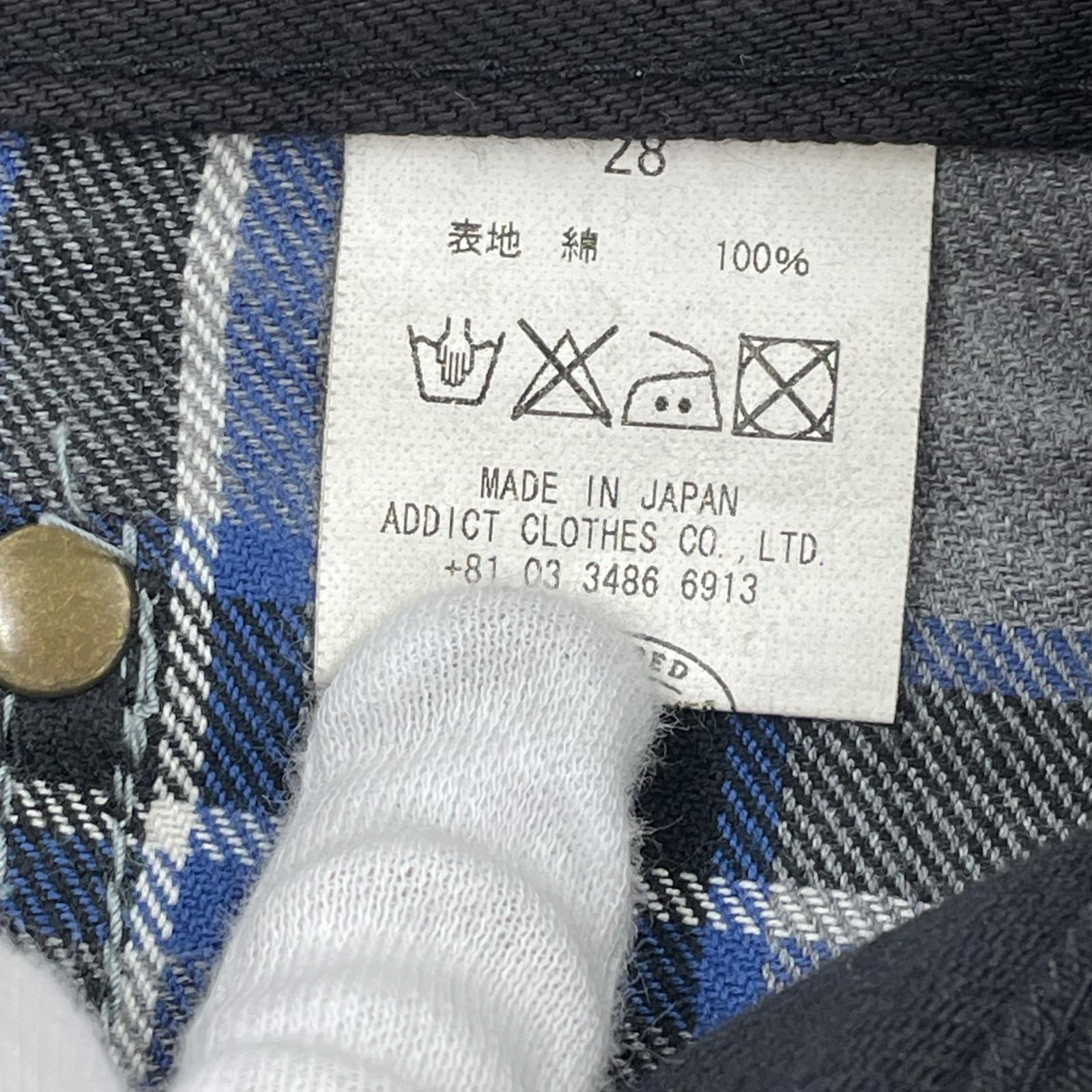 デニムパンツ addict clothes/ブラック/ボタンフライ 28 ブラック