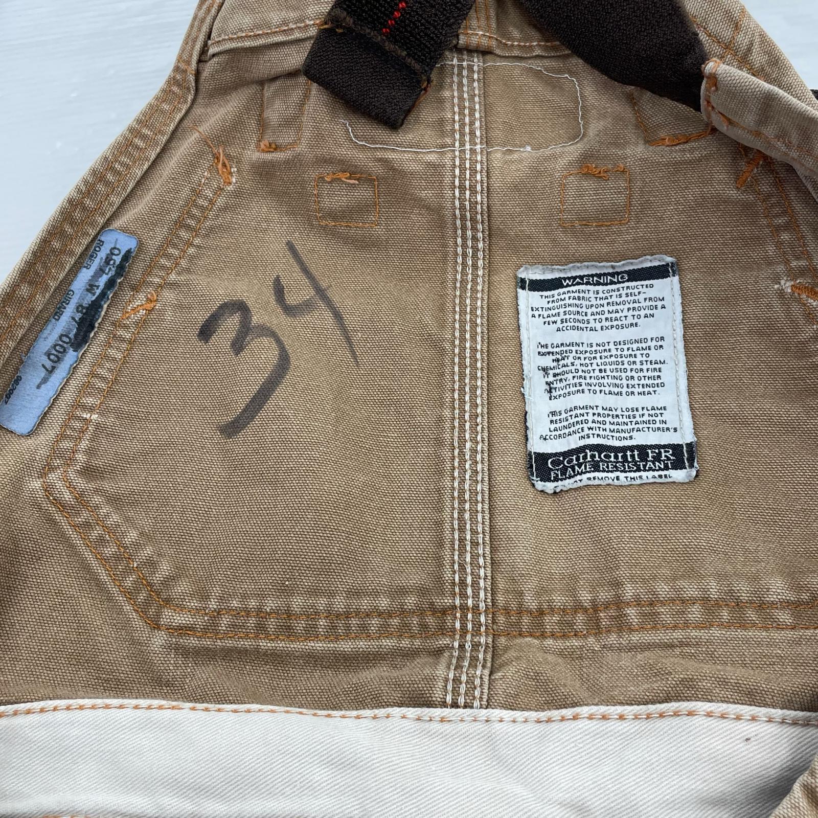その他トップス 90s FLAME RESISTANT ダブルニー オーバーオール ブラウン