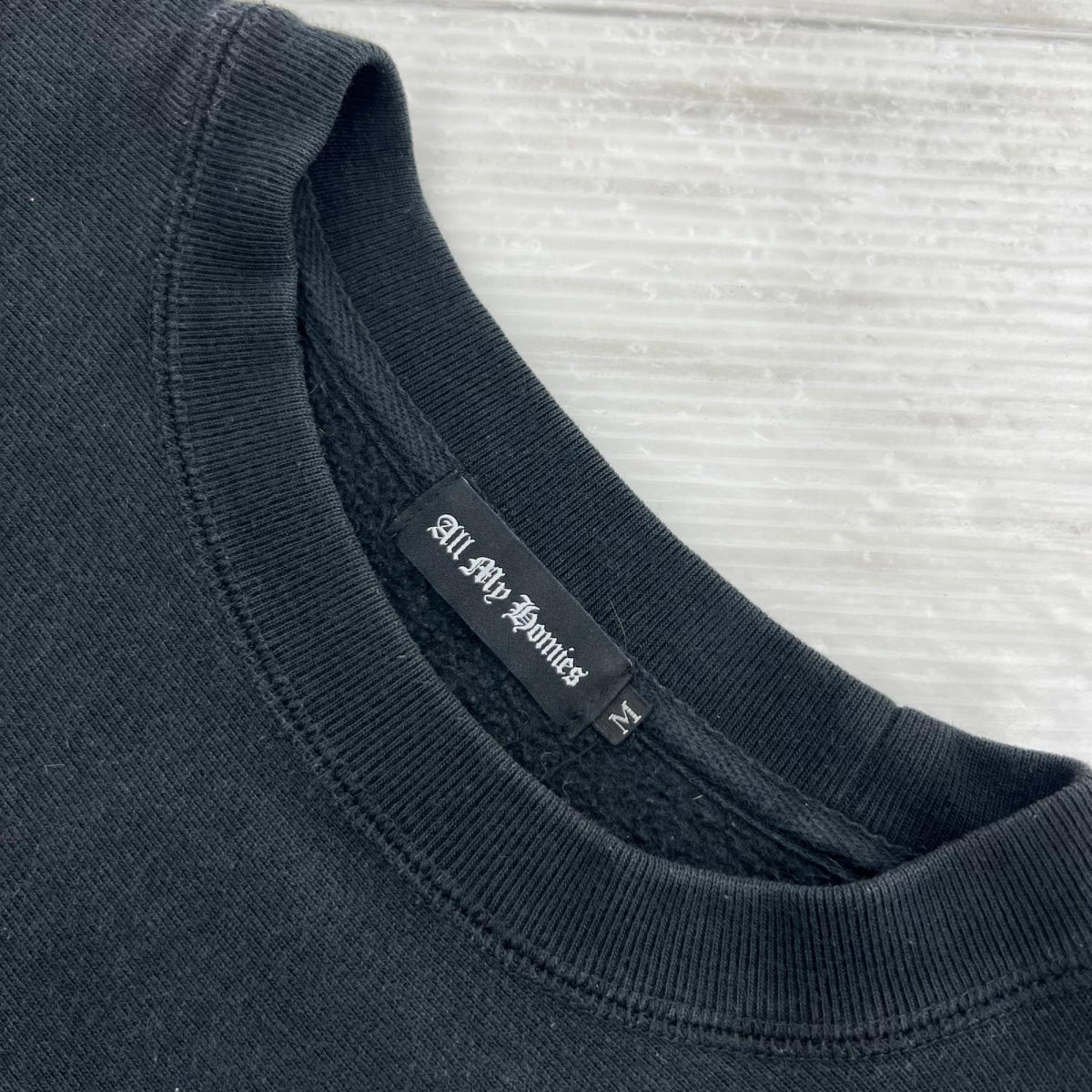スウェット Embroidery Crewneck Sweat M ブラック