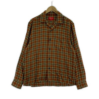 長袖シャツ 19SS Plaid Rayon Shirt (S) ブラウン S ブラウン