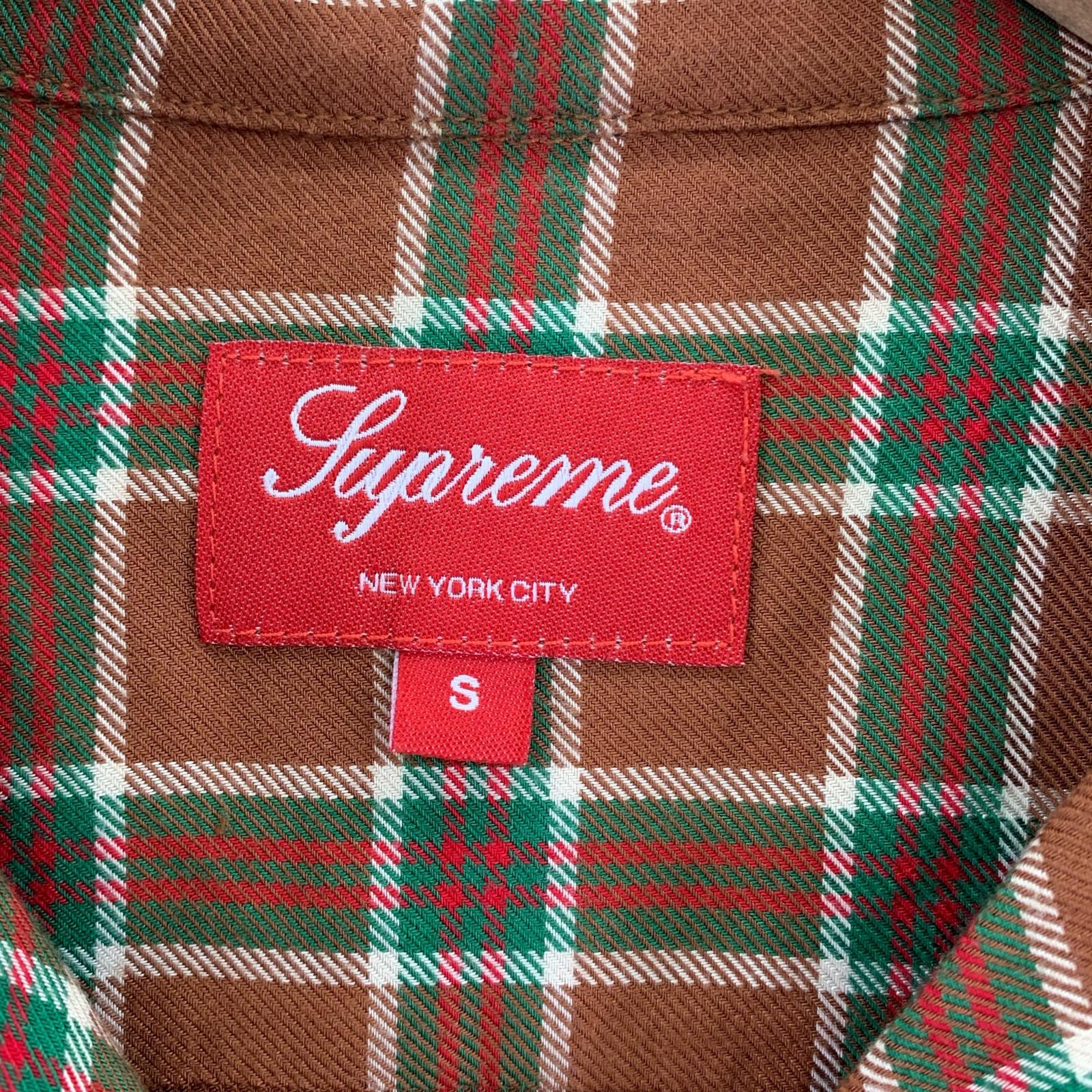 長袖シャツ 19SS Plaid Rayon Shirt (S) ブラウン S ブラウン