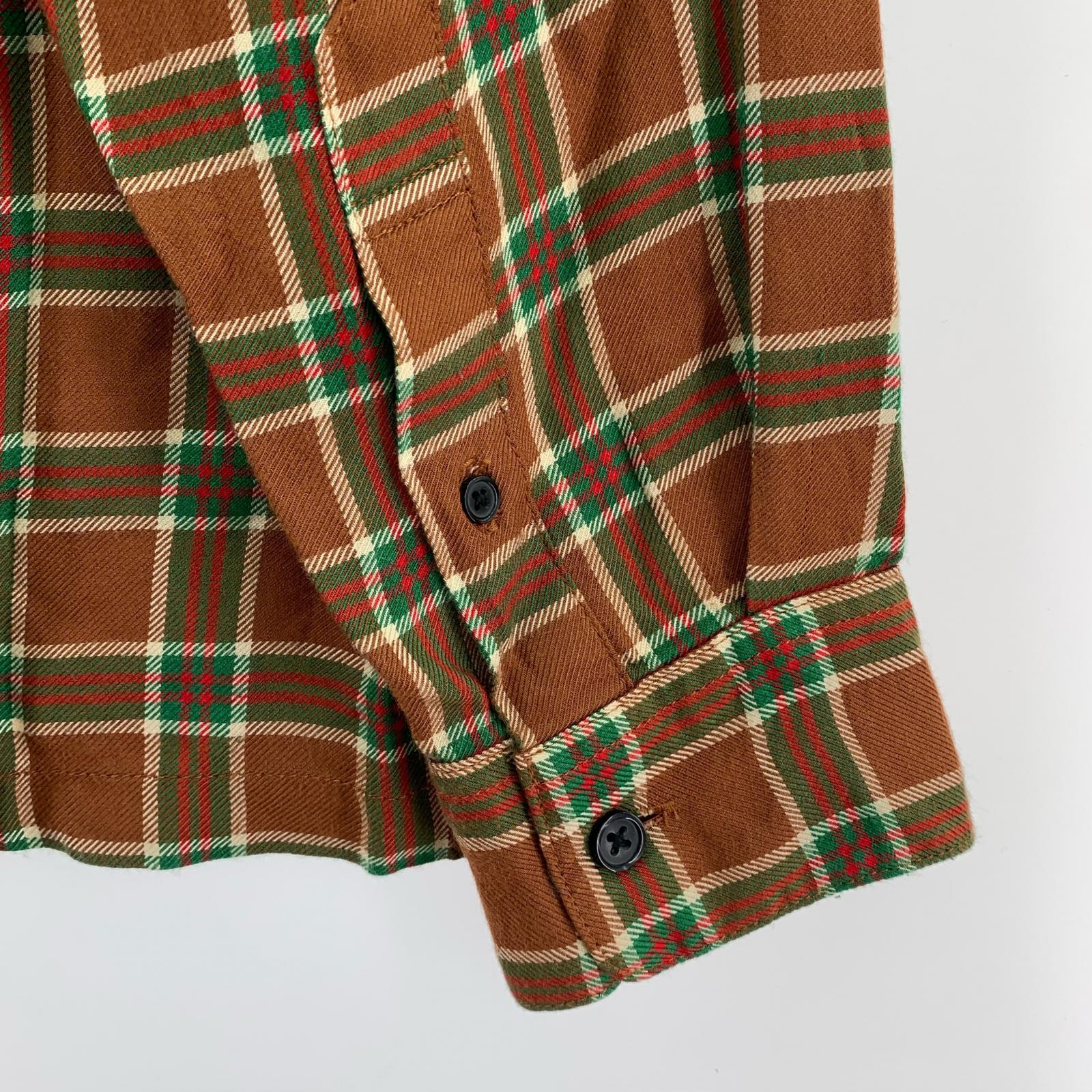 長袖シャツ 19SS Plaid Rayon Shirt (S) ブラウン S ブラウン
