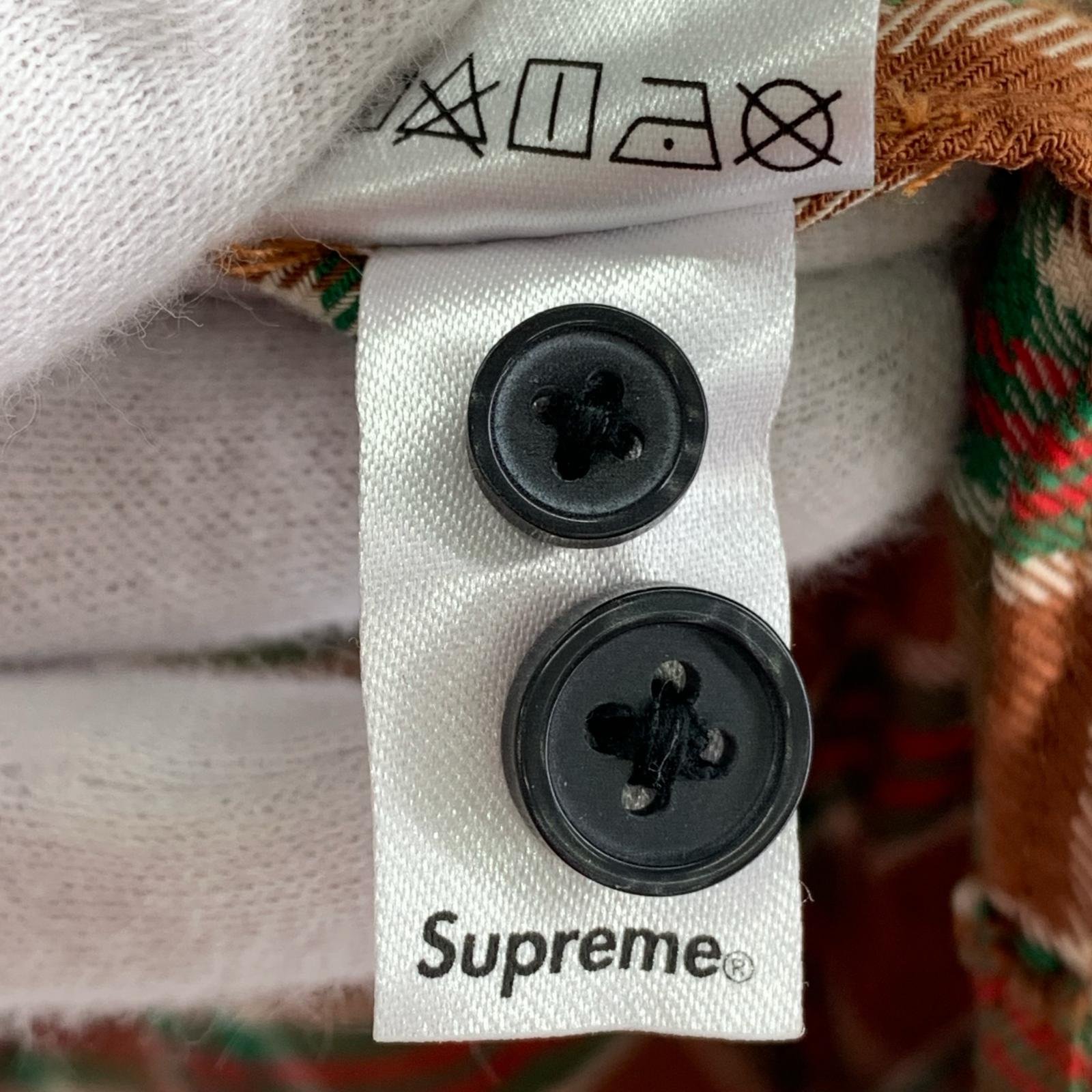 長袖シャツ 19SS Plaid Rayon Shirt (S) ブラウン S ブラウン
