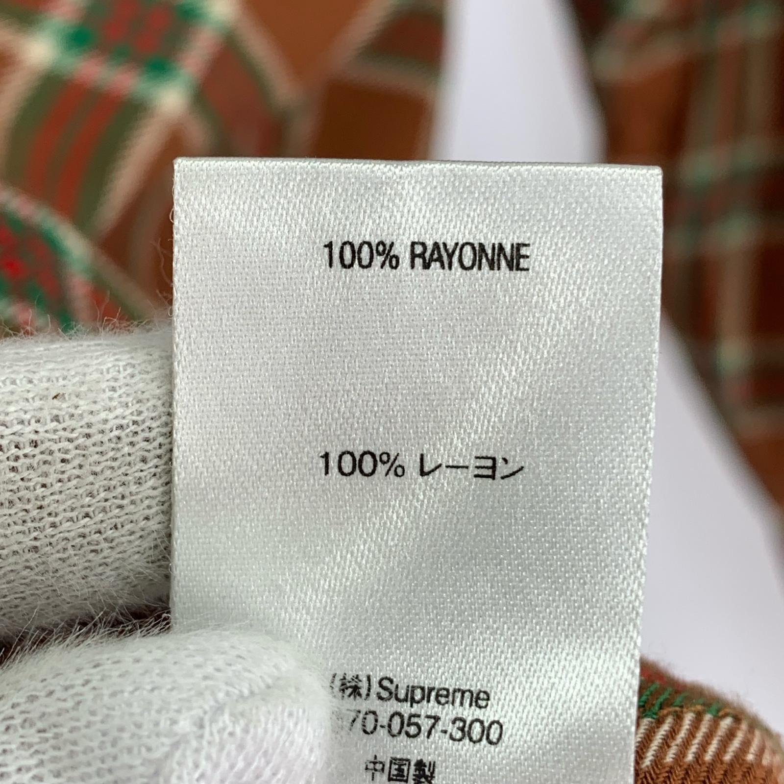 長袖シャツ 19SS Plaid Rayon Shirt (S) ブラウン S ブラウン
