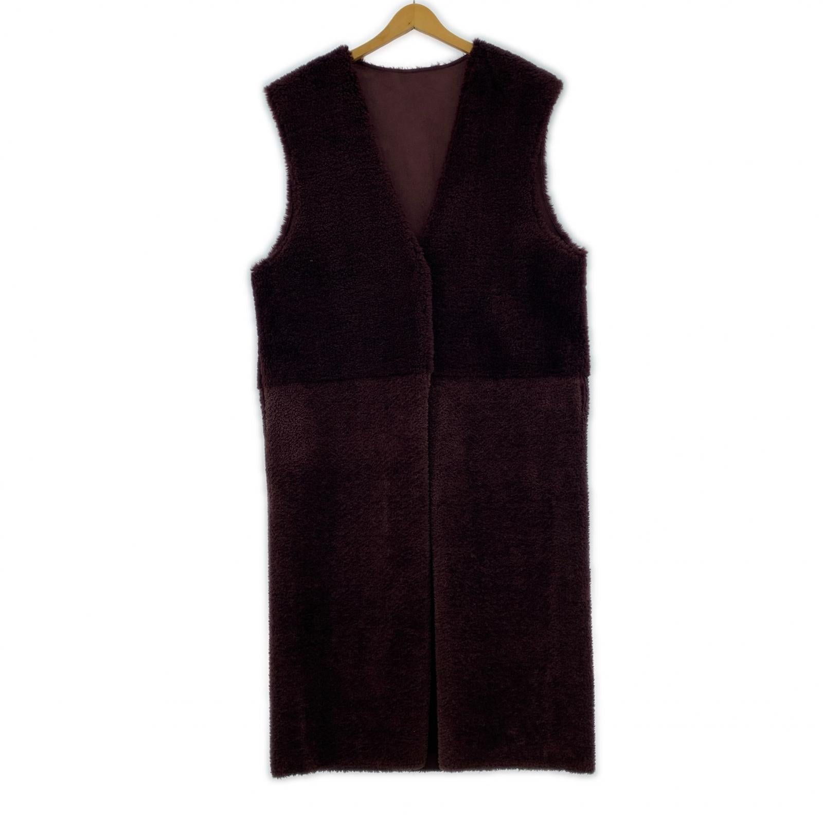 その他アウター AMERI FABRIC BLOCKING LONG BOA VEST M