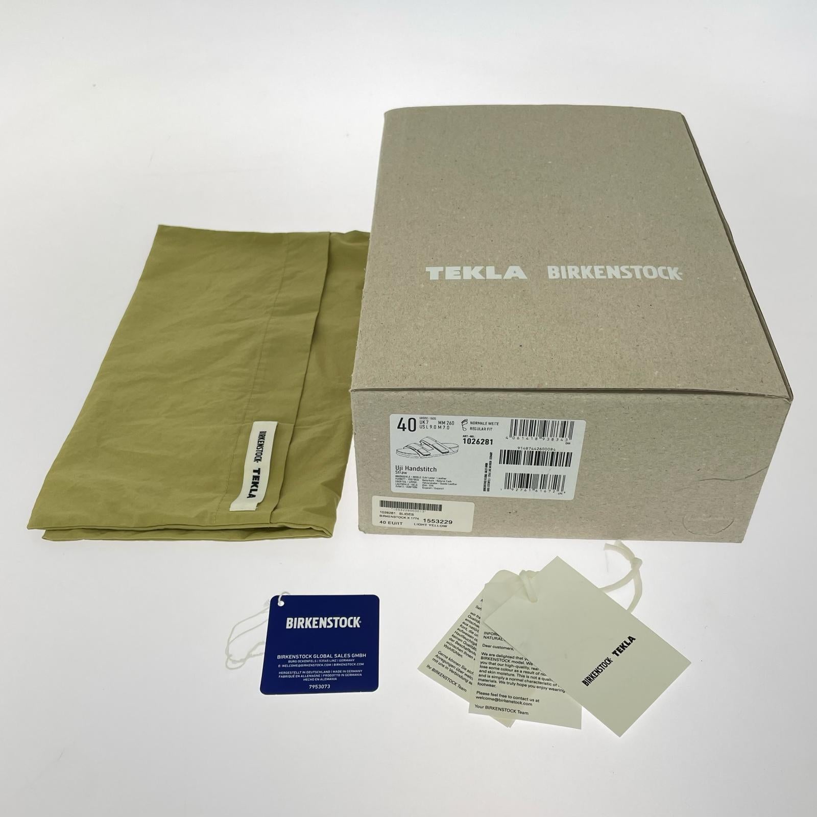 サンダル ×TEKLA Uji Suede スウェードストラップサンダル(26㎝) 26cm (US8 UK7 1/2 EU42) イエロー